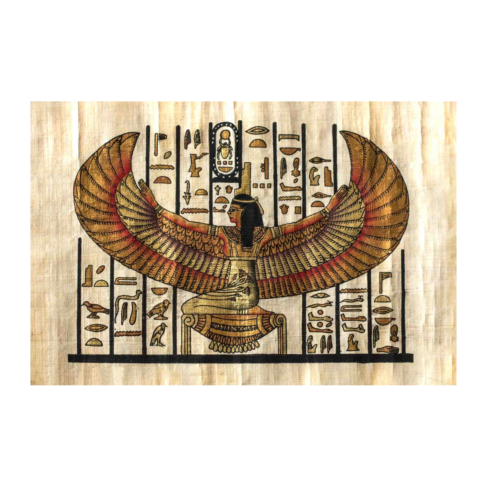 Isis Goddess Hieroglyphics Egyptian Wall Art Wall Art
