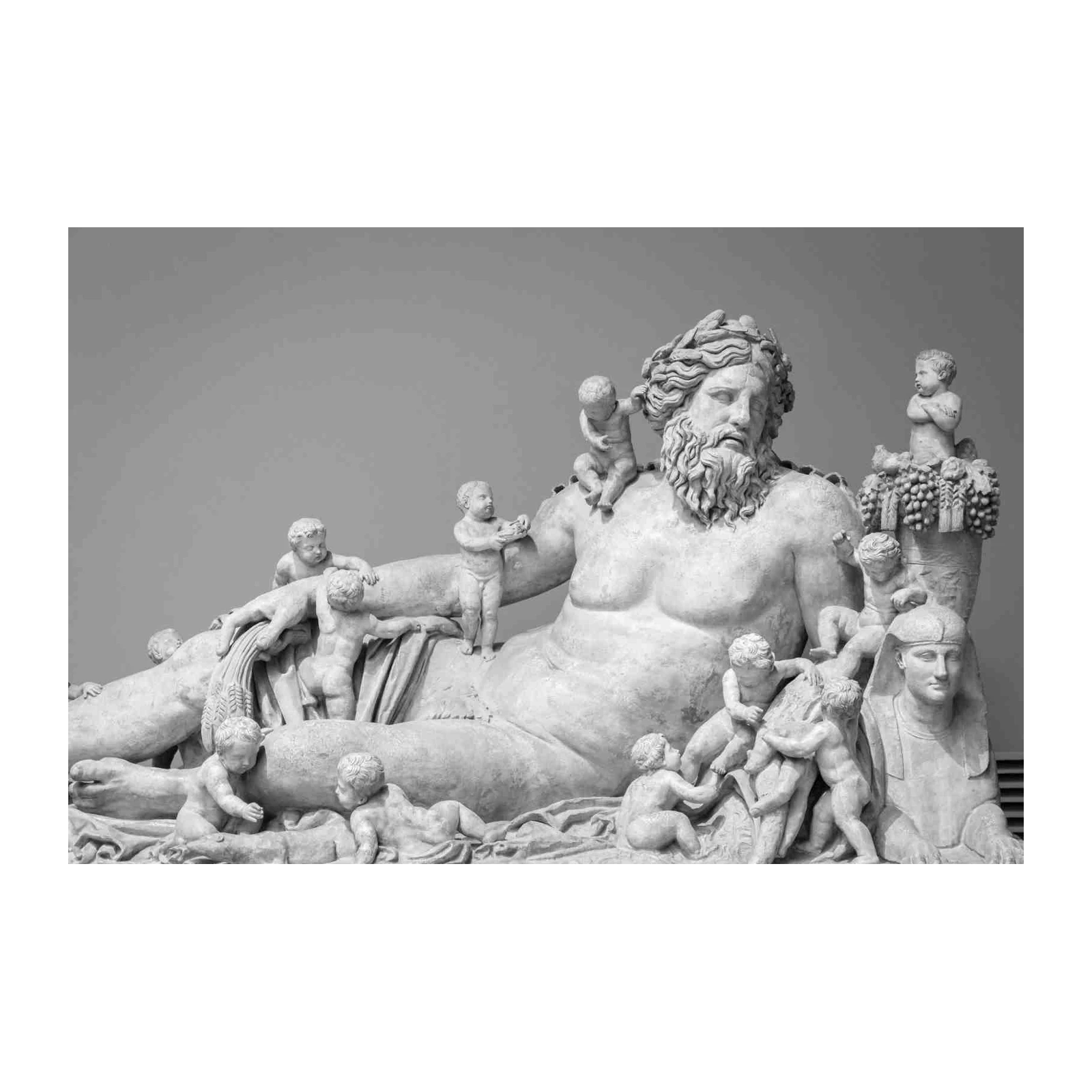 Timeless Ancient Figure with Putti Wall Art