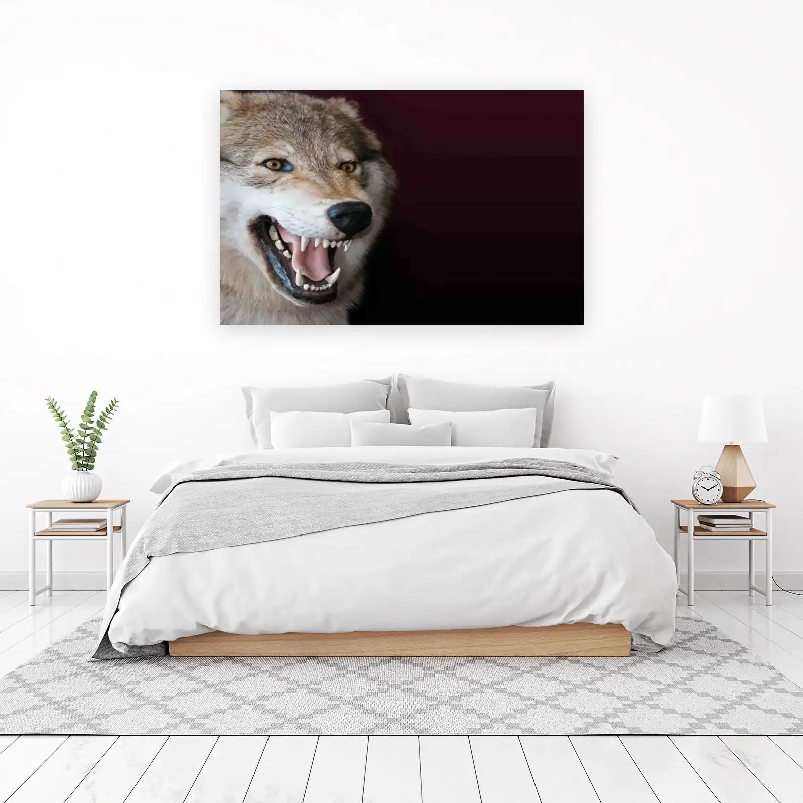 Fierce Wolf Roar Wall Art Wall Art