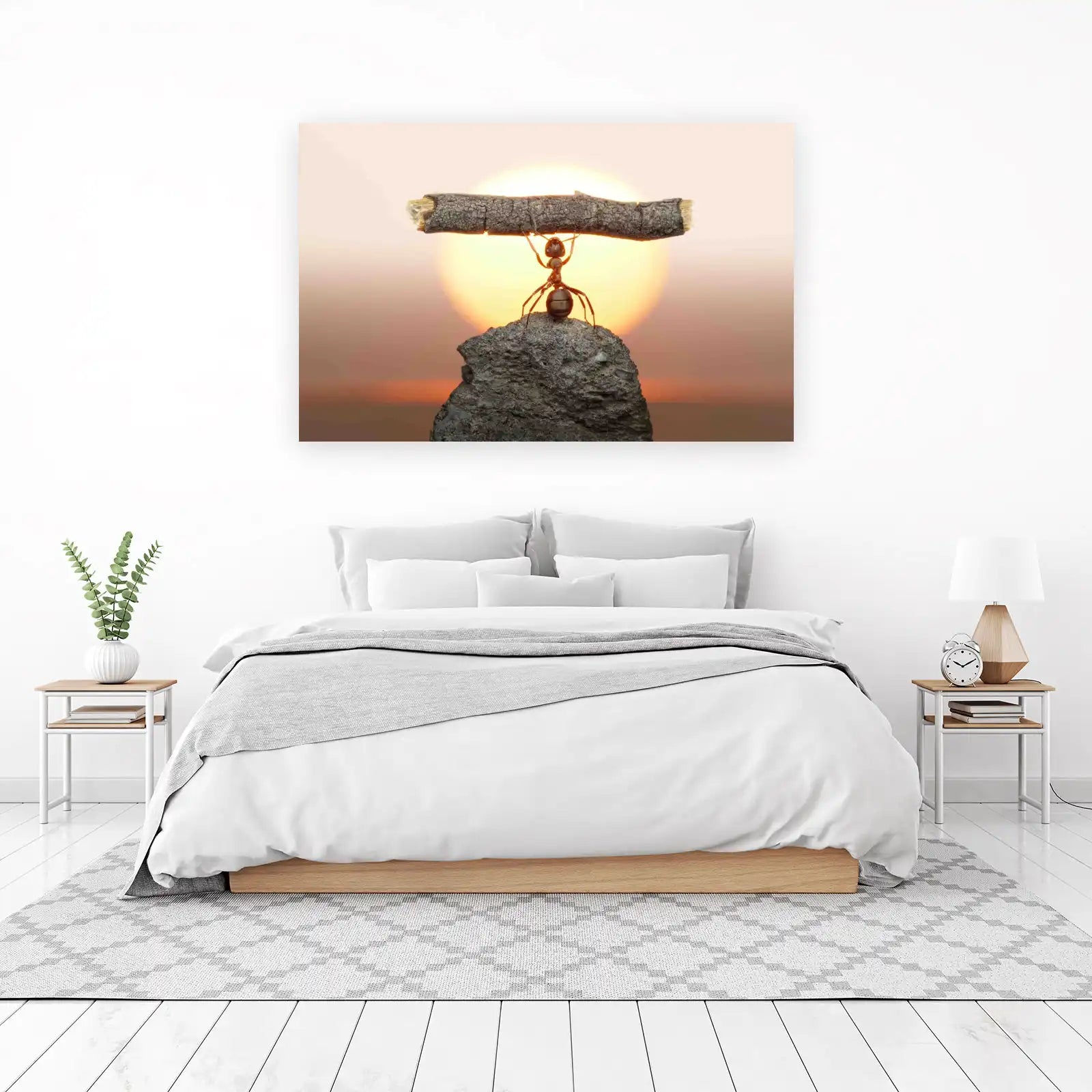 Inspirational Ant Strength Sunset Wall Art