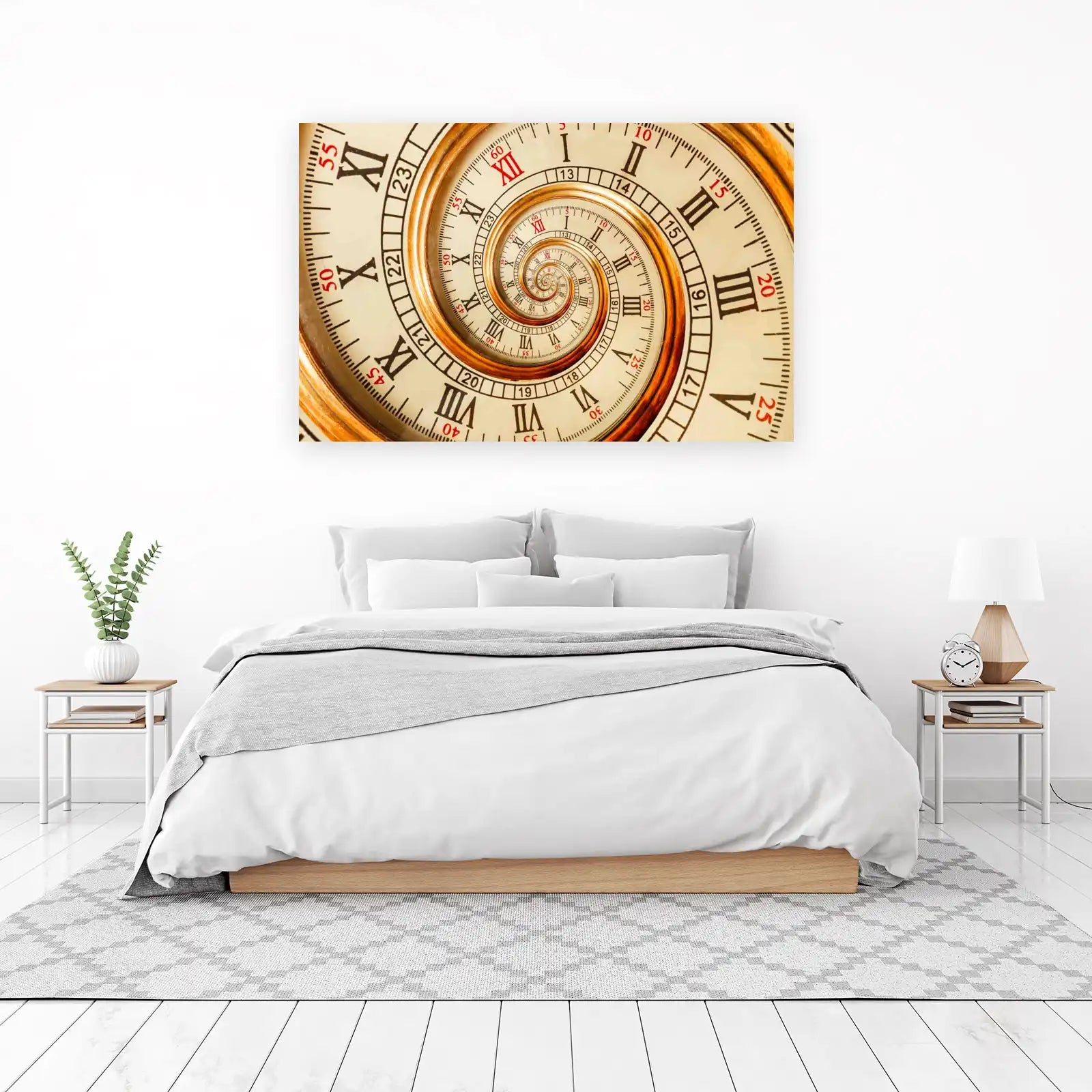 Infinite Spiral Clock Face Wall Art