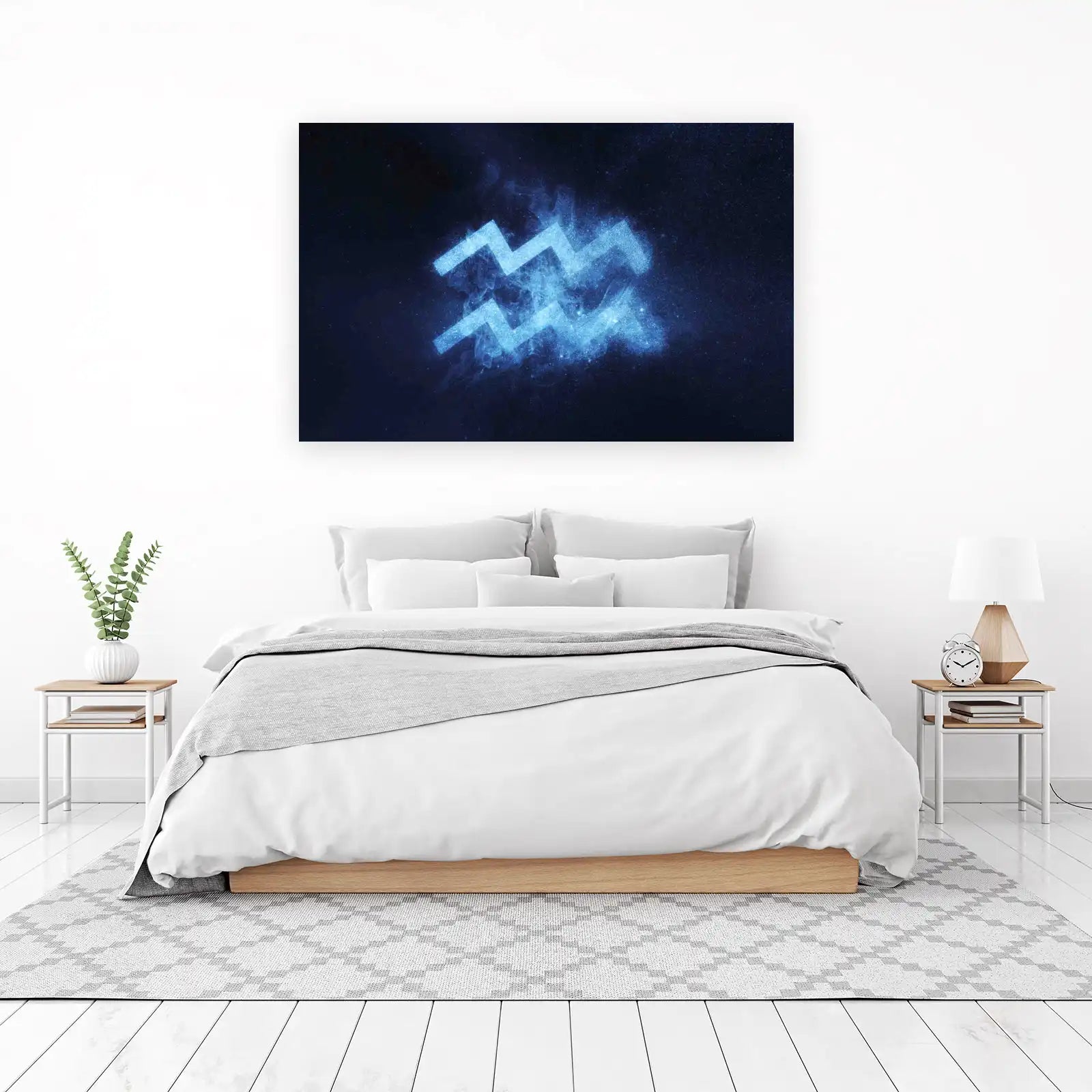 Aquarius Zodiac Nebula Wall Art