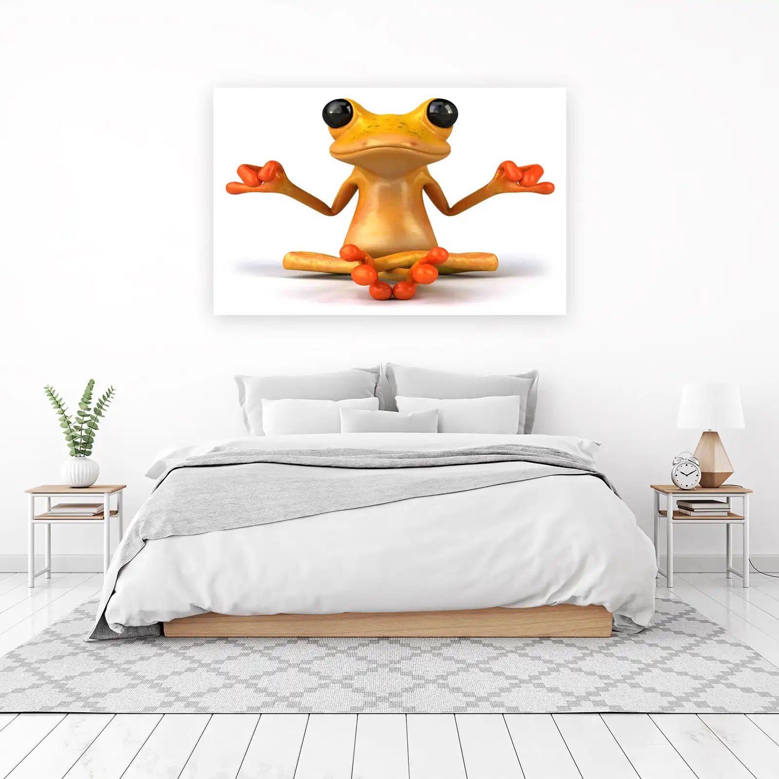 Zen Frog Yoga Meditation Wall Art
