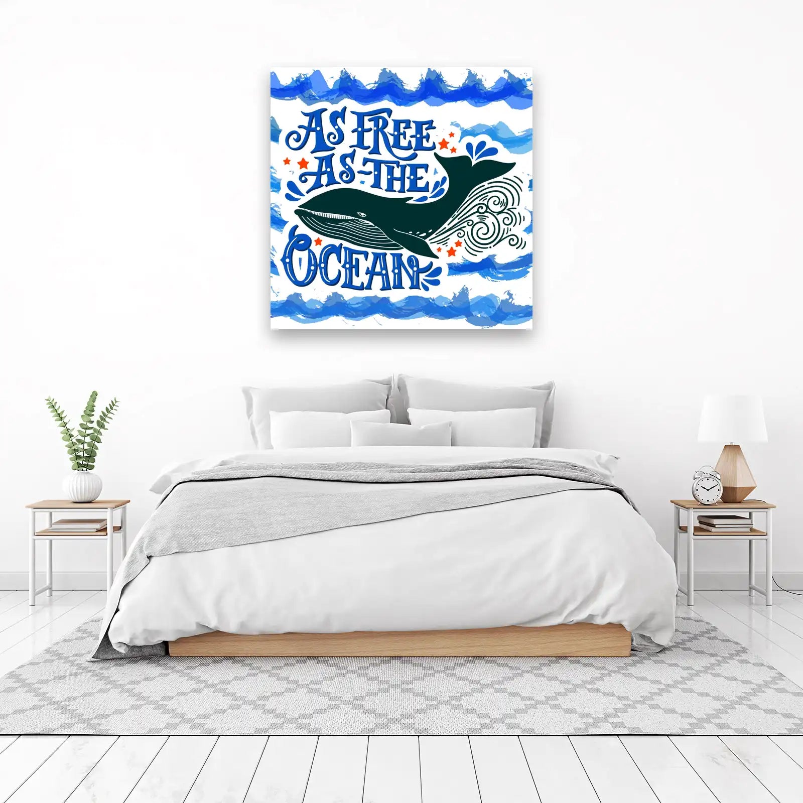 As Free As The Ocean Whale Wall Art