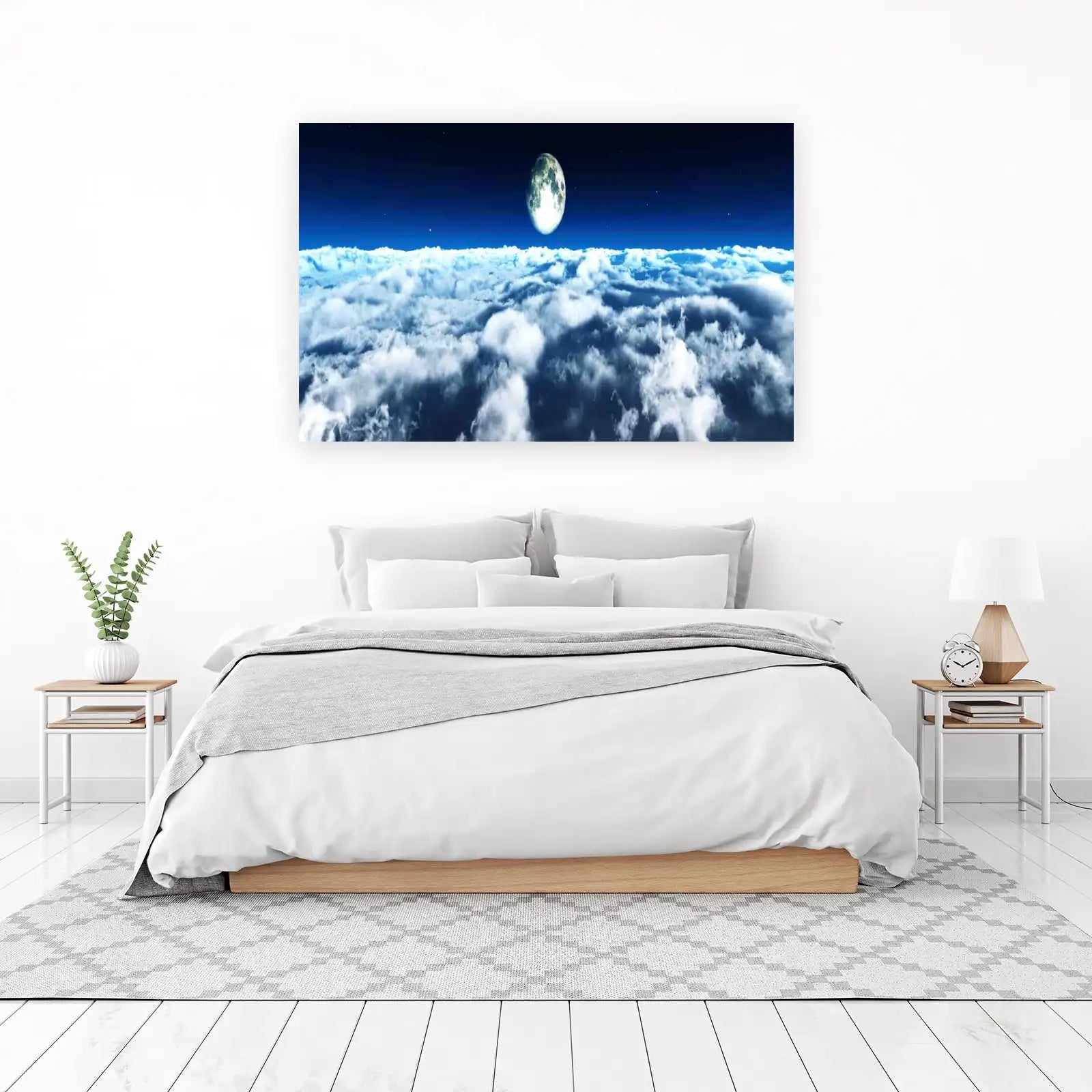 Dreamy Moonlit Clouds Wall Art