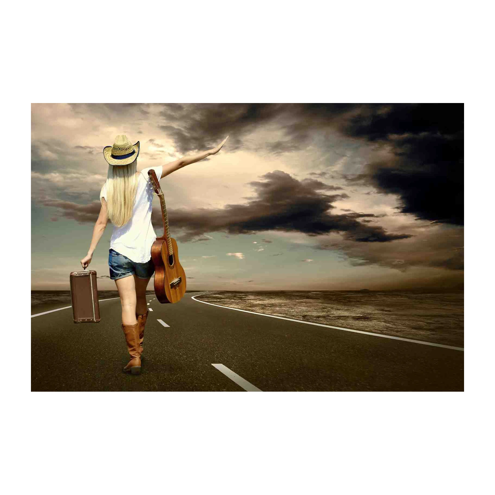 Wanderlust Journey Guitarist Wall Art