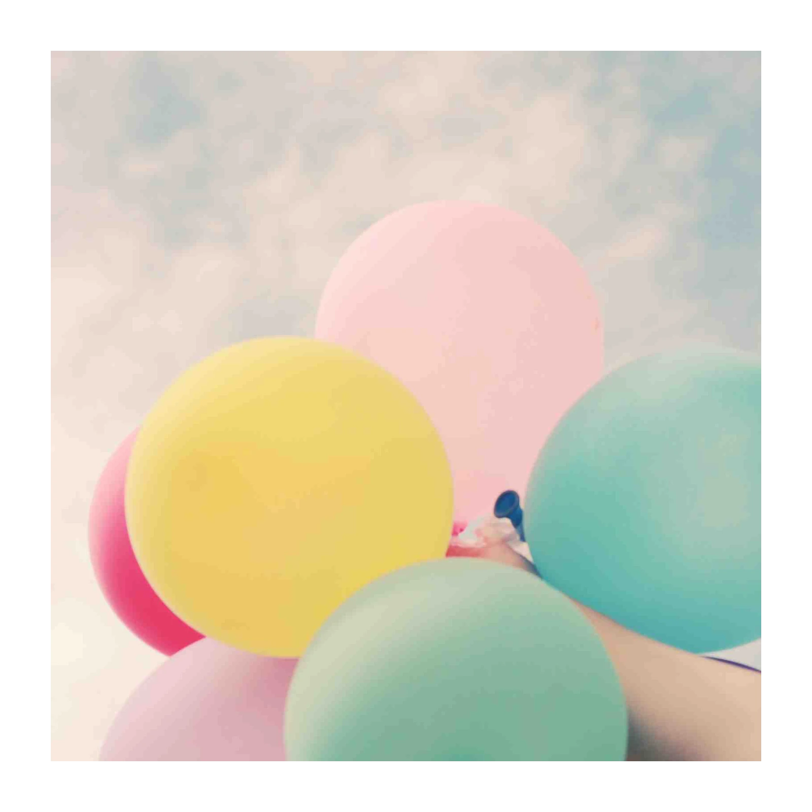 Pastel Balloons Joyful Wall Art Wall Art