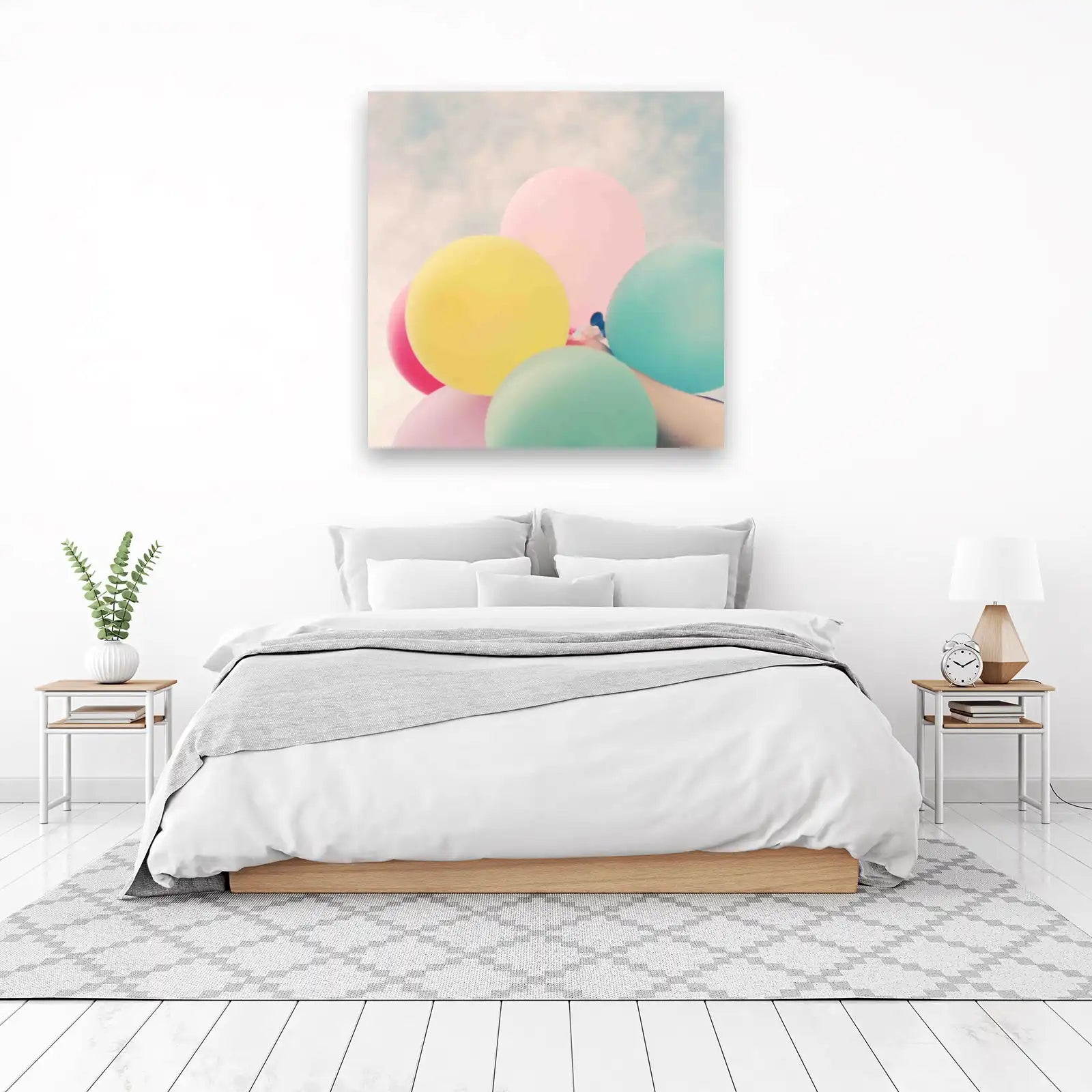 Pastel Balloons Joyful Wall Art Wall Art