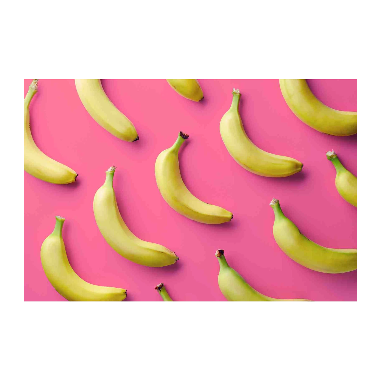 Vibrant Bananas on Pink Pop Art Wall Art