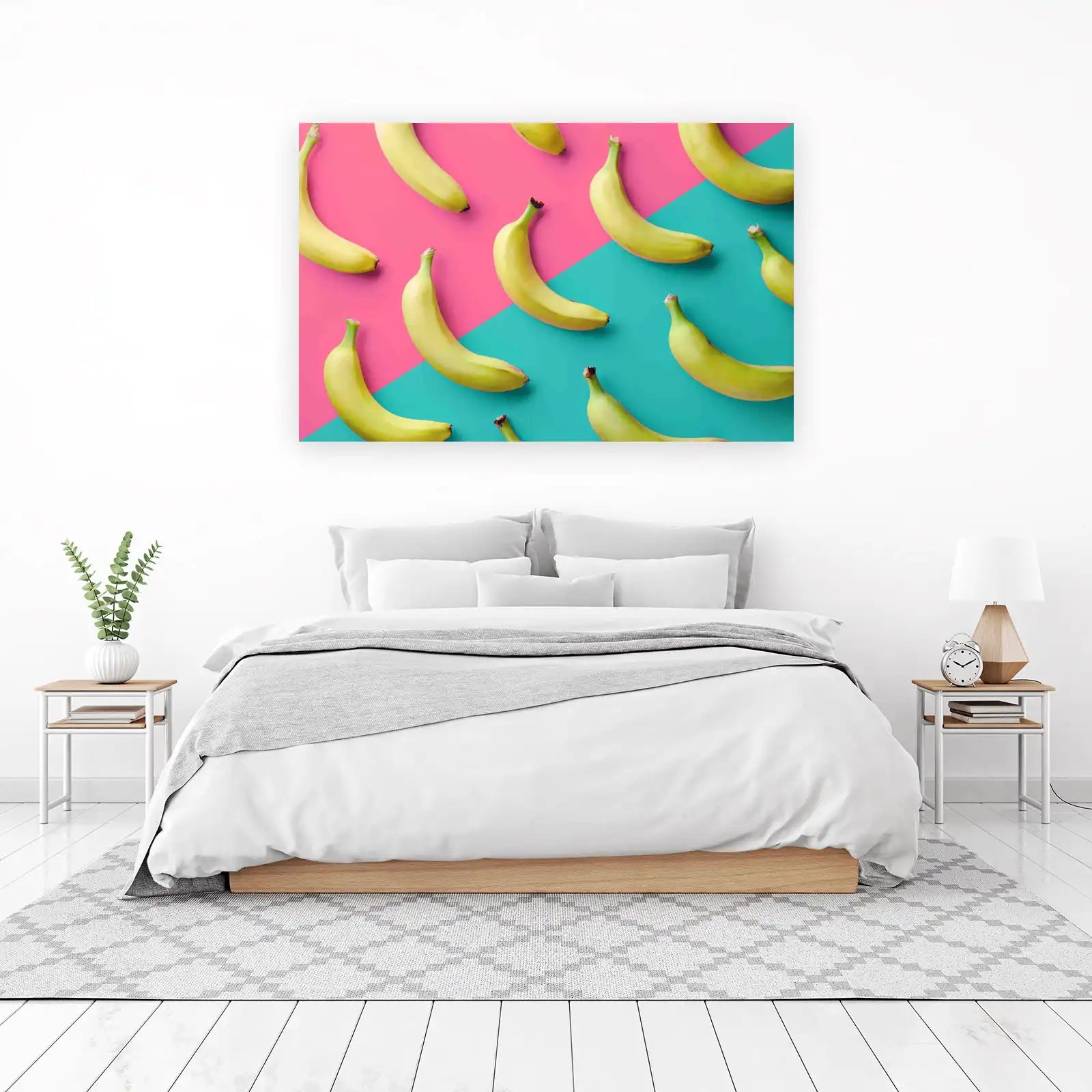 Vibrant Banana Pattern Wall Art