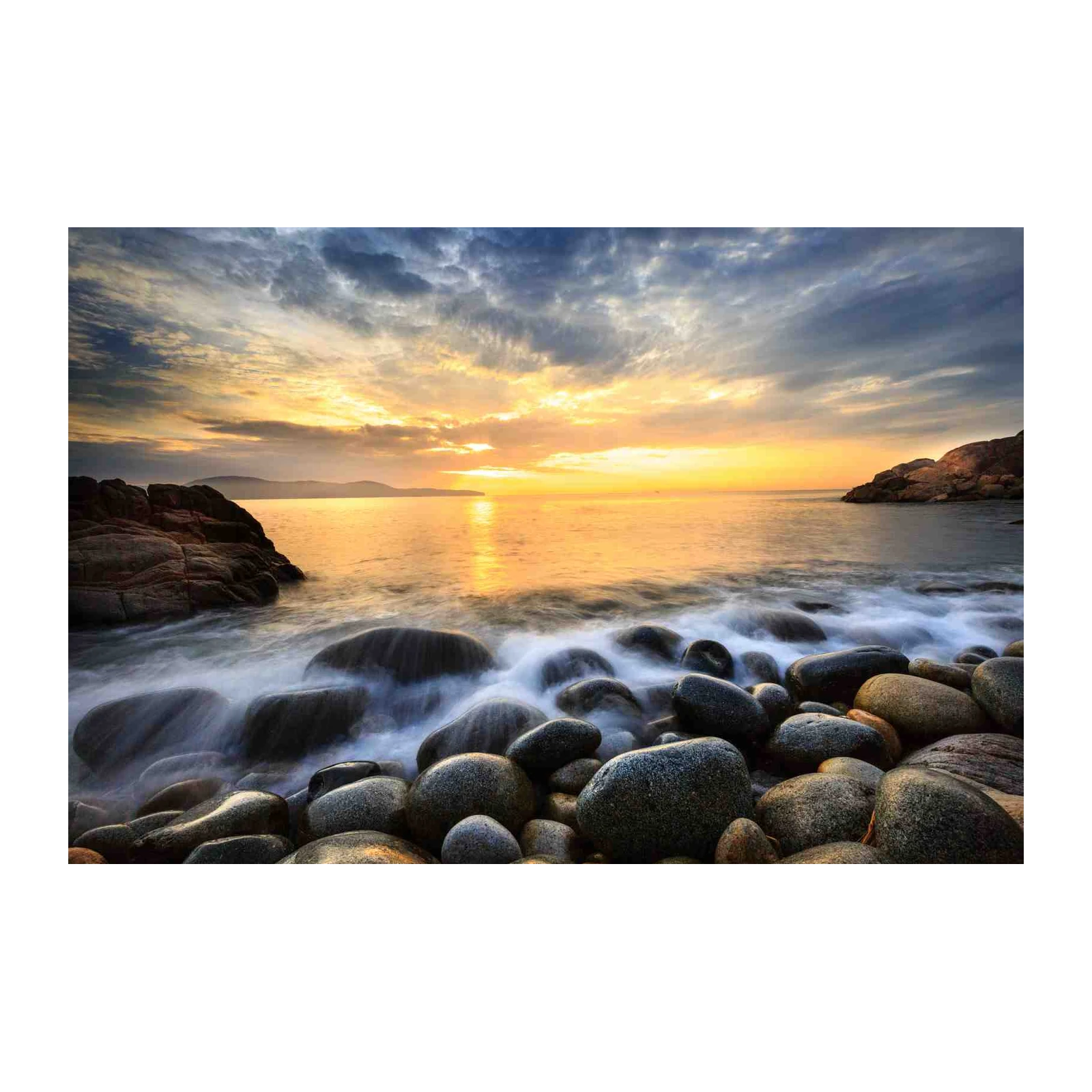 Golden Hour Serenity Beach Wall Art