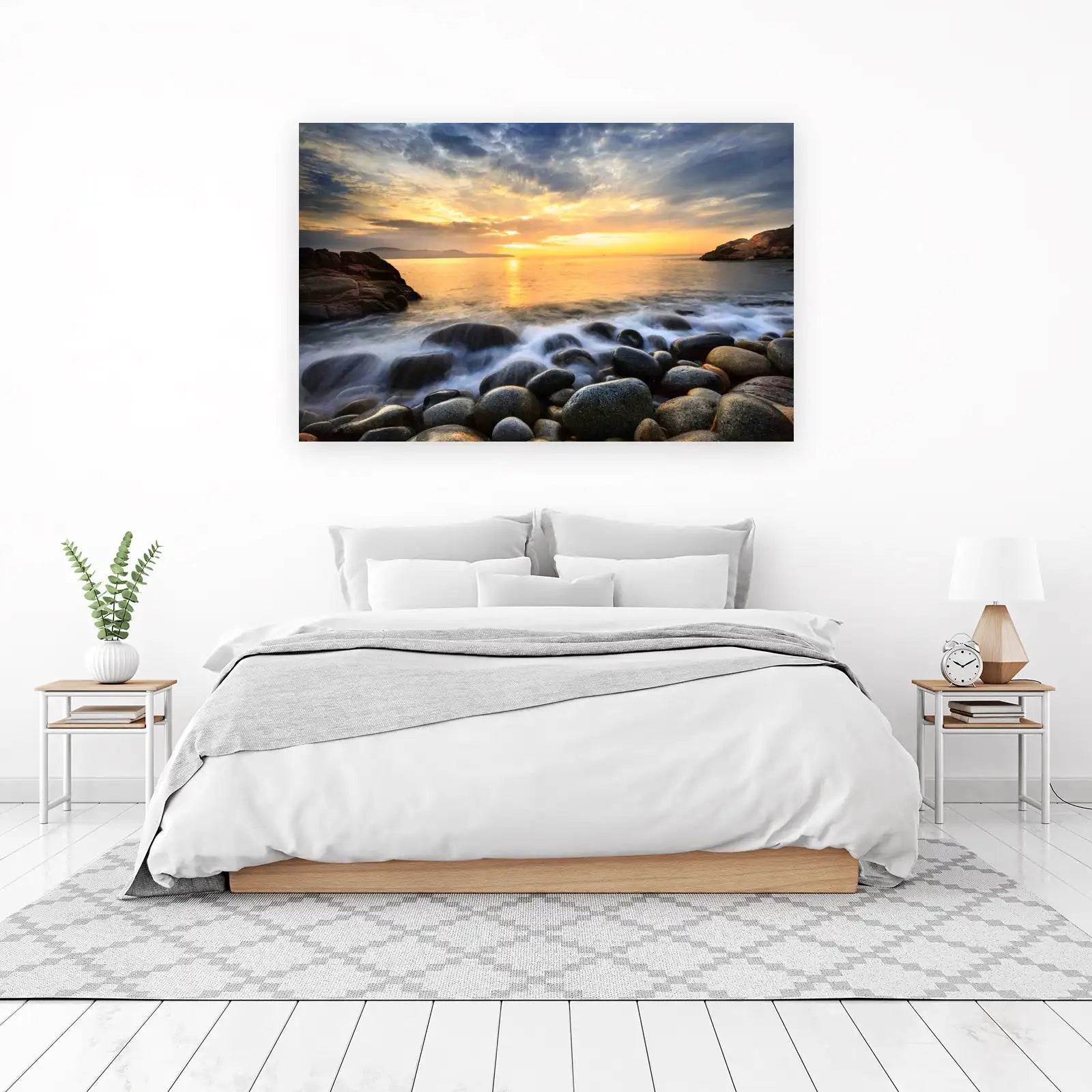 Golden Hour Serenity Beach Wall Art