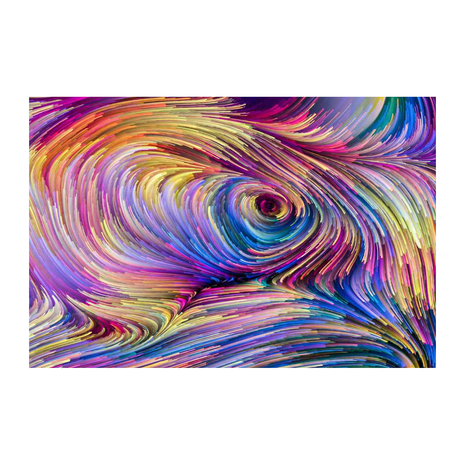 Vibrant Swirl Abstract Color Burst Wall Art