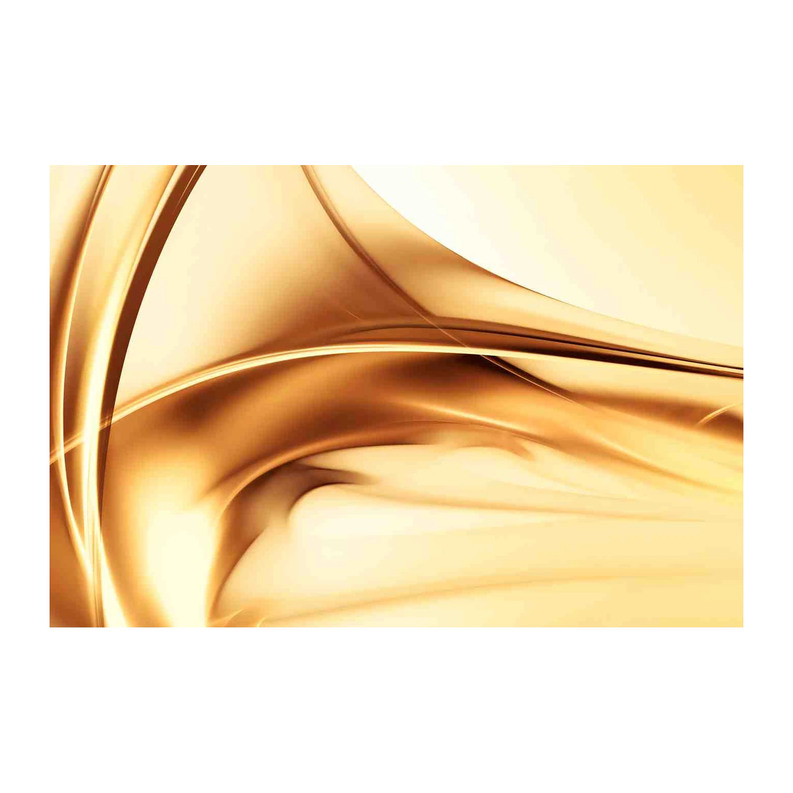 Golden Swirl Abstract Wall Art