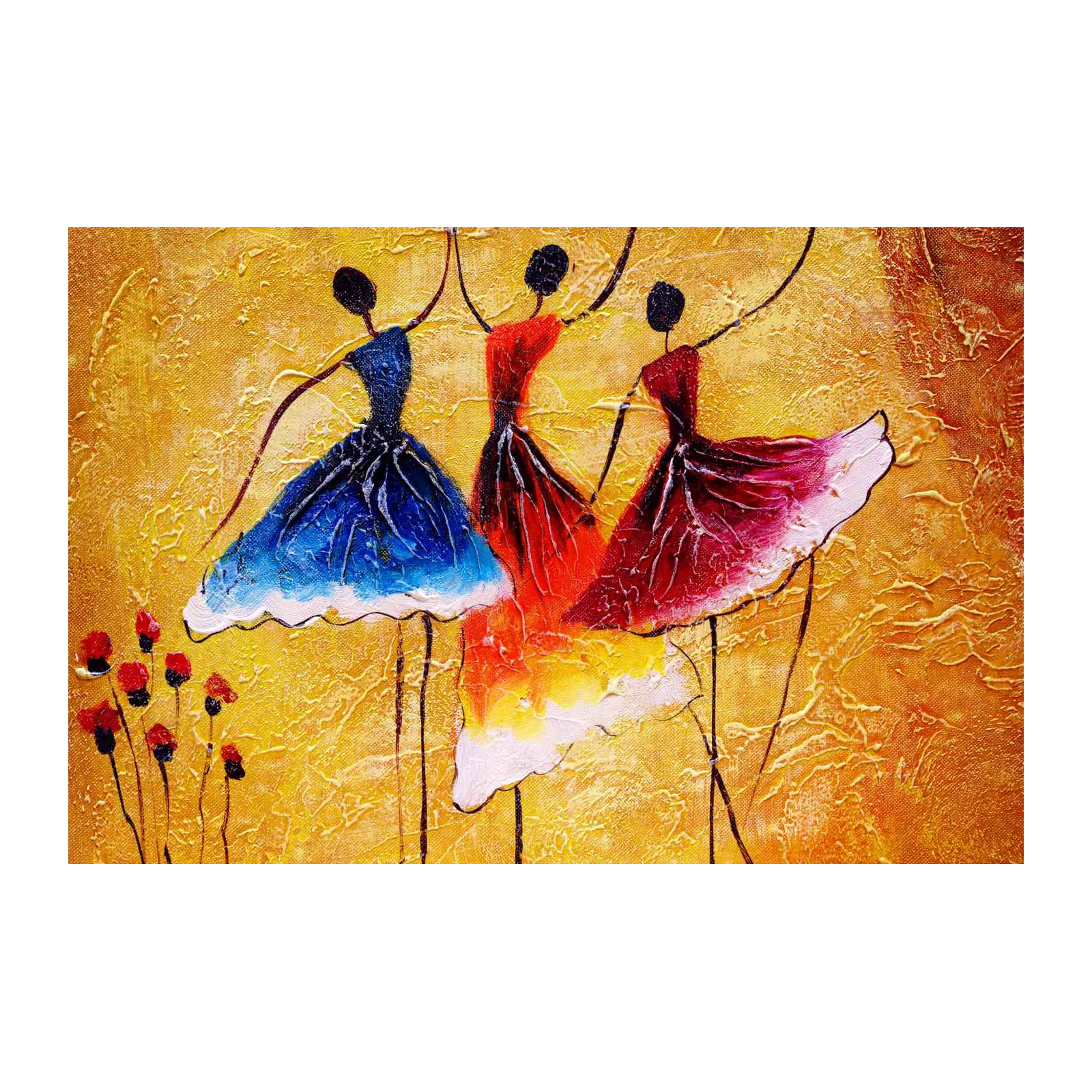 Vibrant Dancers Impressionist Wall Art