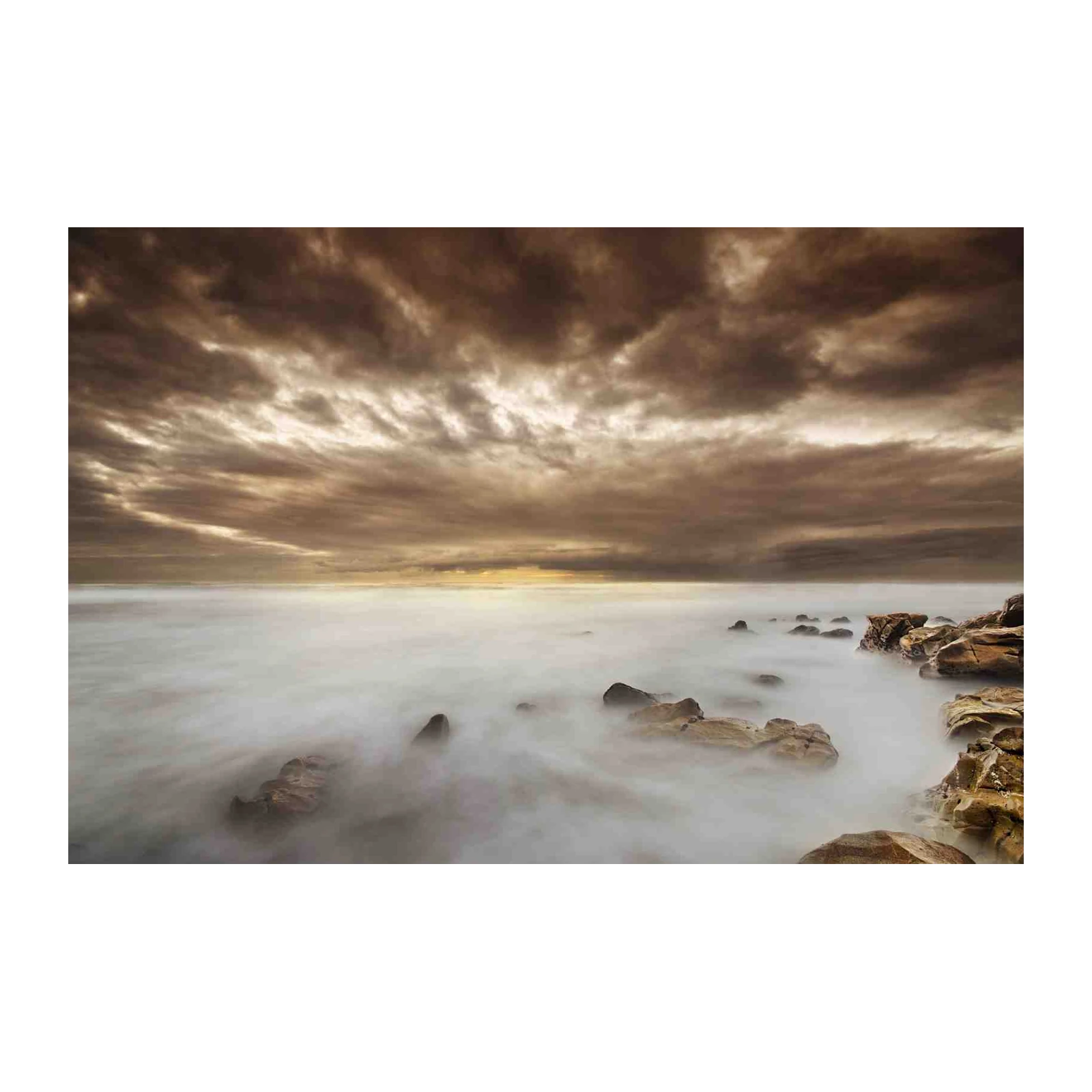 Stormy Coastal Serenity Ocean Wall Art