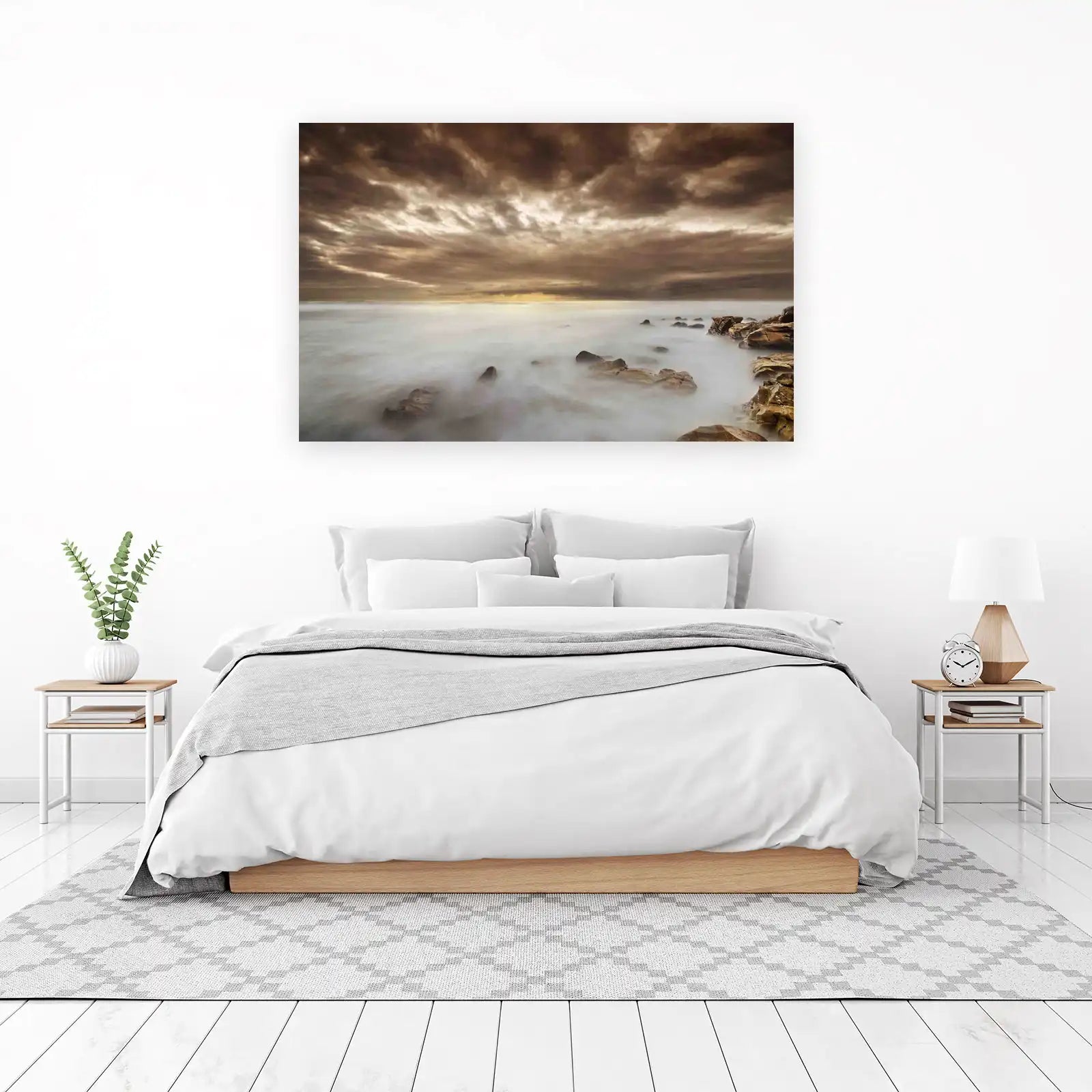 Stormy Coastal Serenity Ocean Wall Art