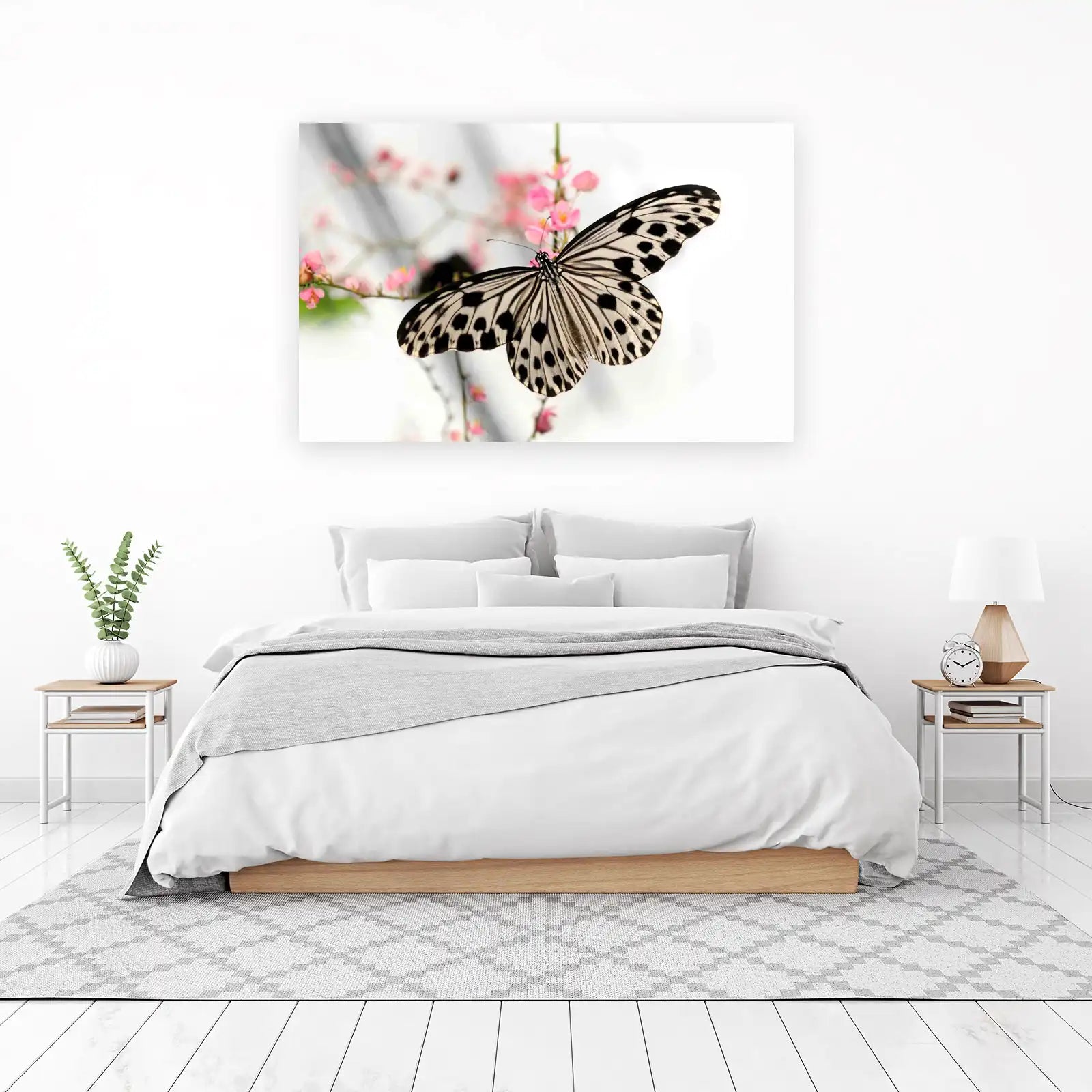 Elegant Butterfly Bloom Wall Art