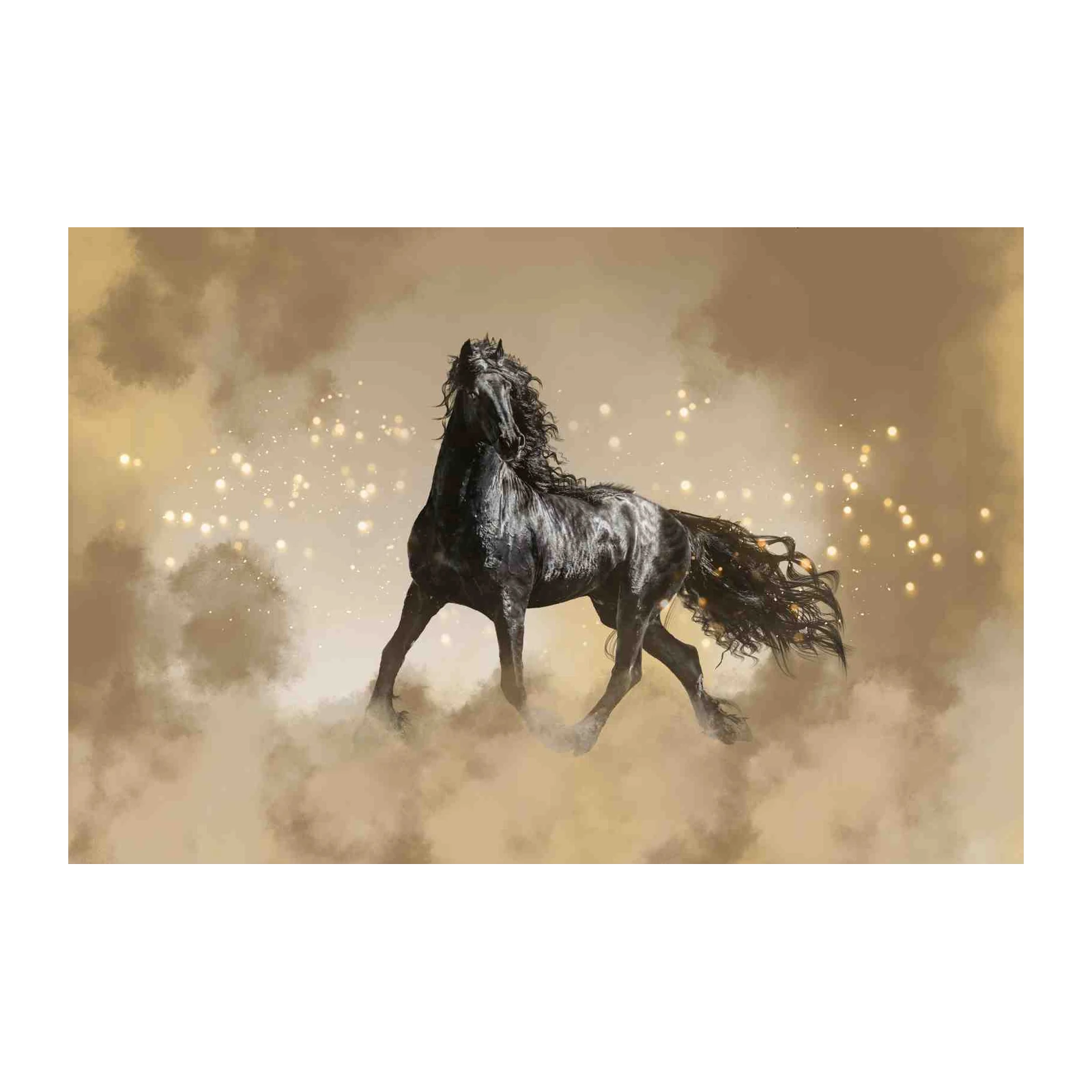 Majestic Black Horse Power Wall Art