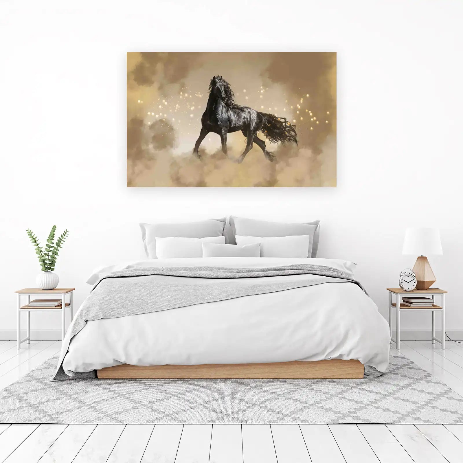 Majestic Black Horse Power Wall Art