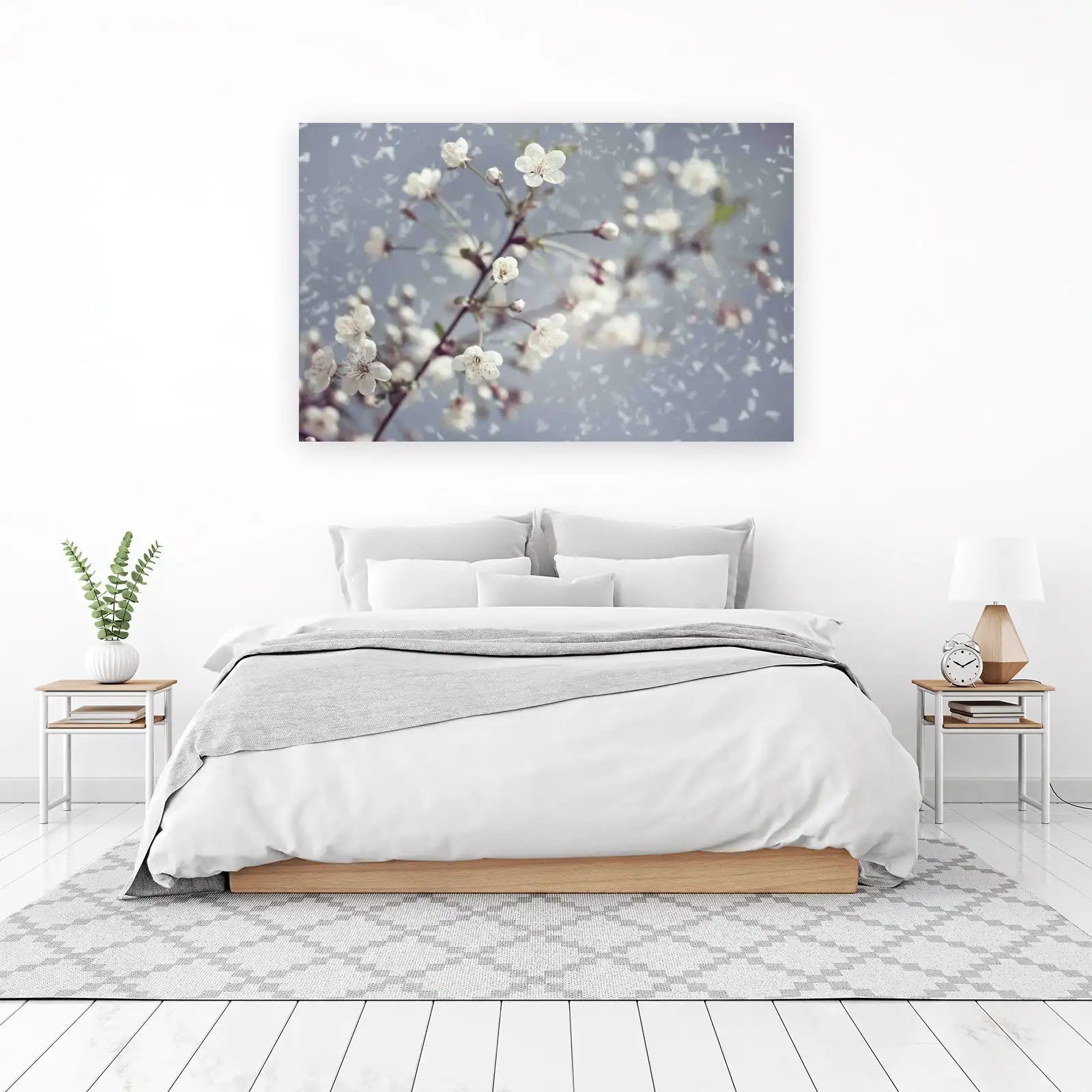 Delicate Blossom Dream White Flower Wall Art