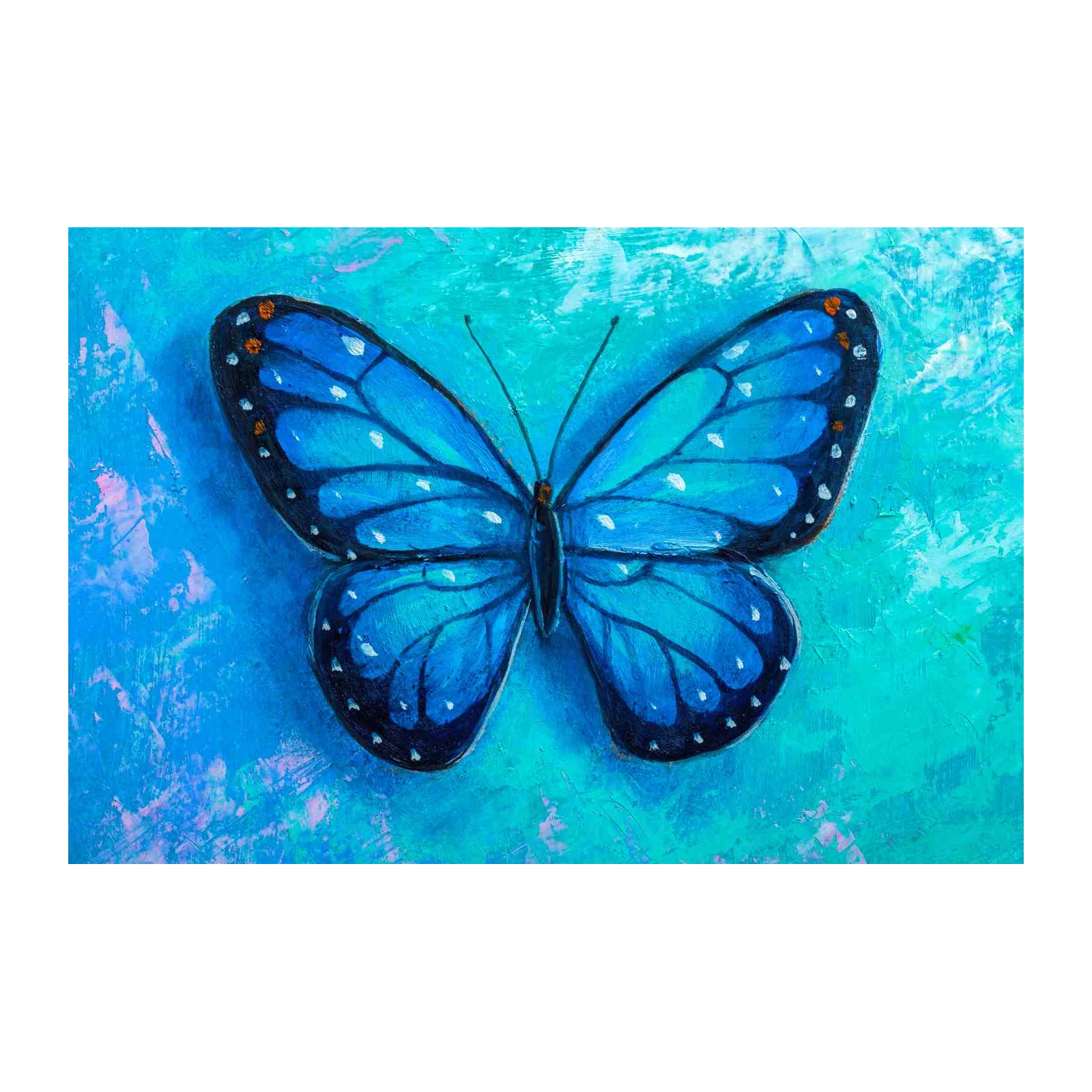 Vibrant Blue Butterfly Art Wall Art