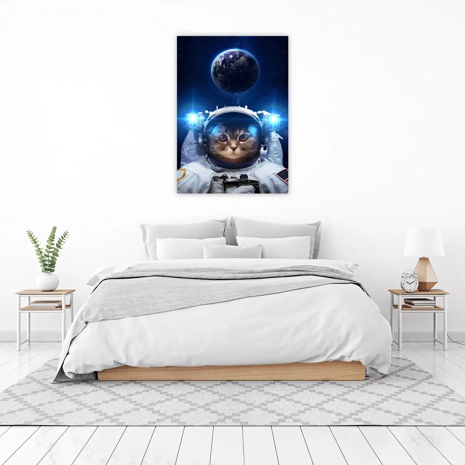 Astronaut Cat Space Adventure Wall Art