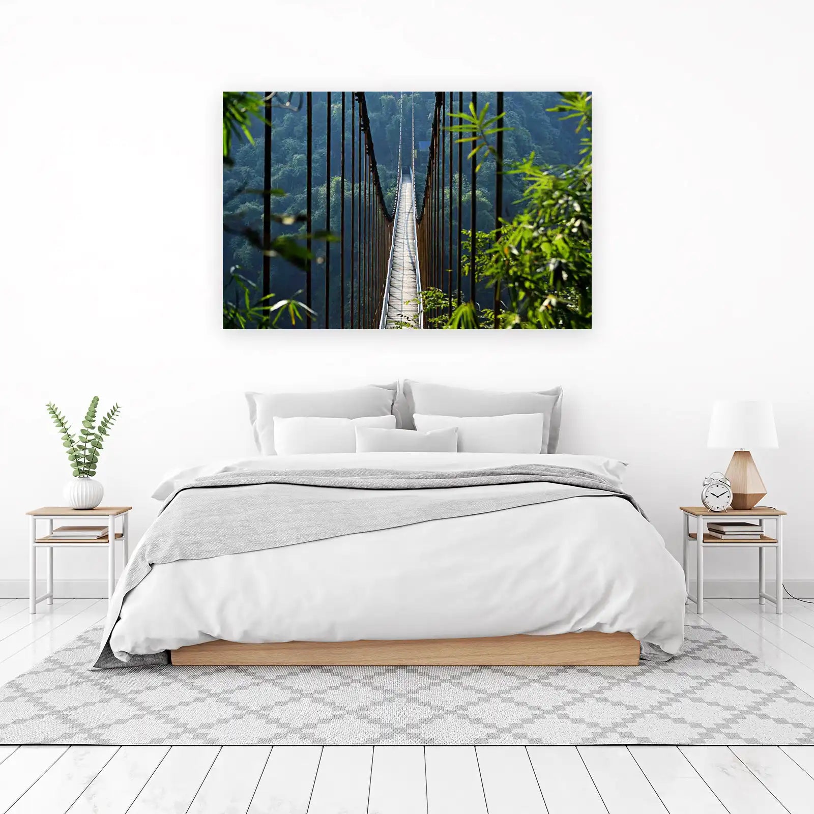 Suspension Bridge Nature Escape Wall Art