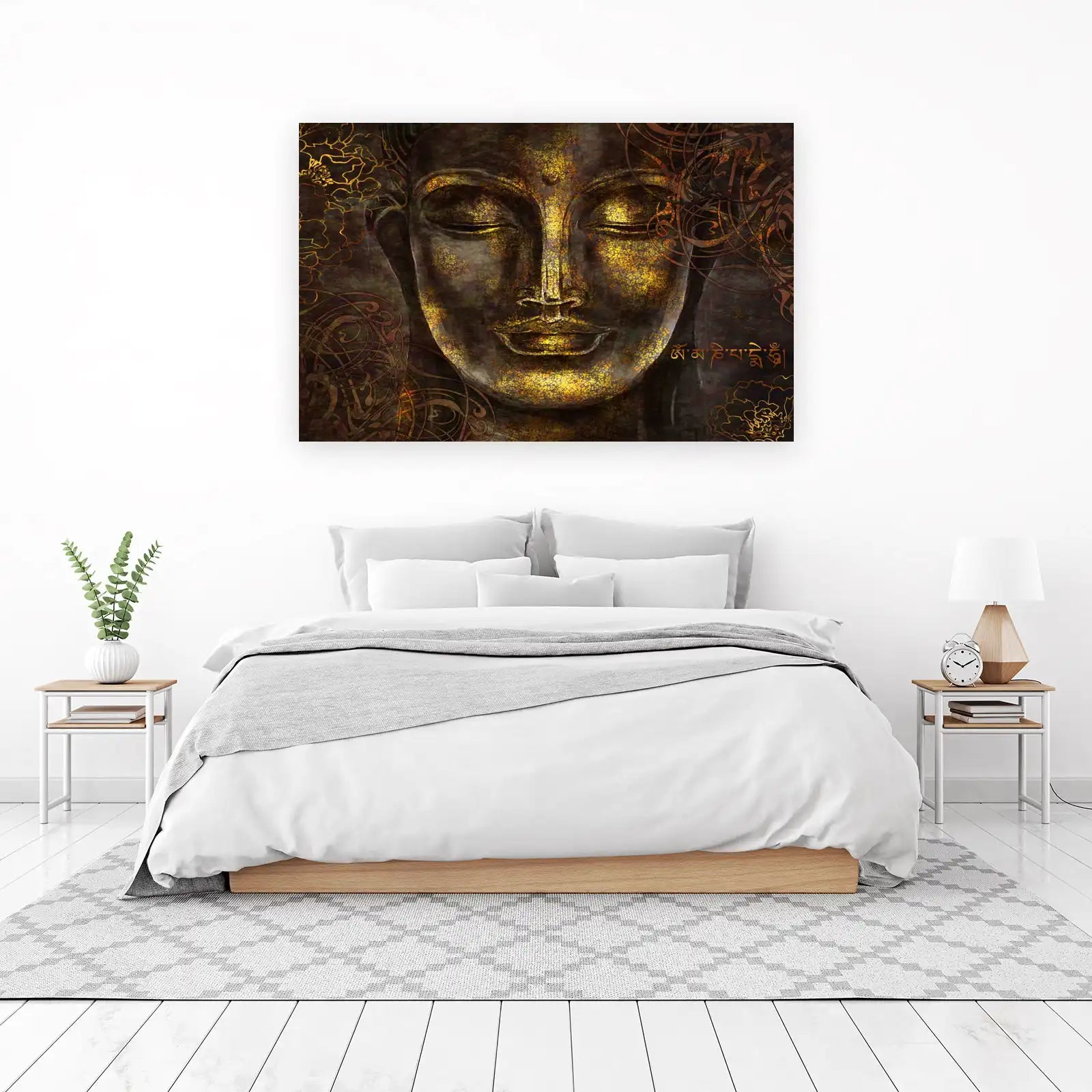 Serene Buddha Gold Aura Wall Art