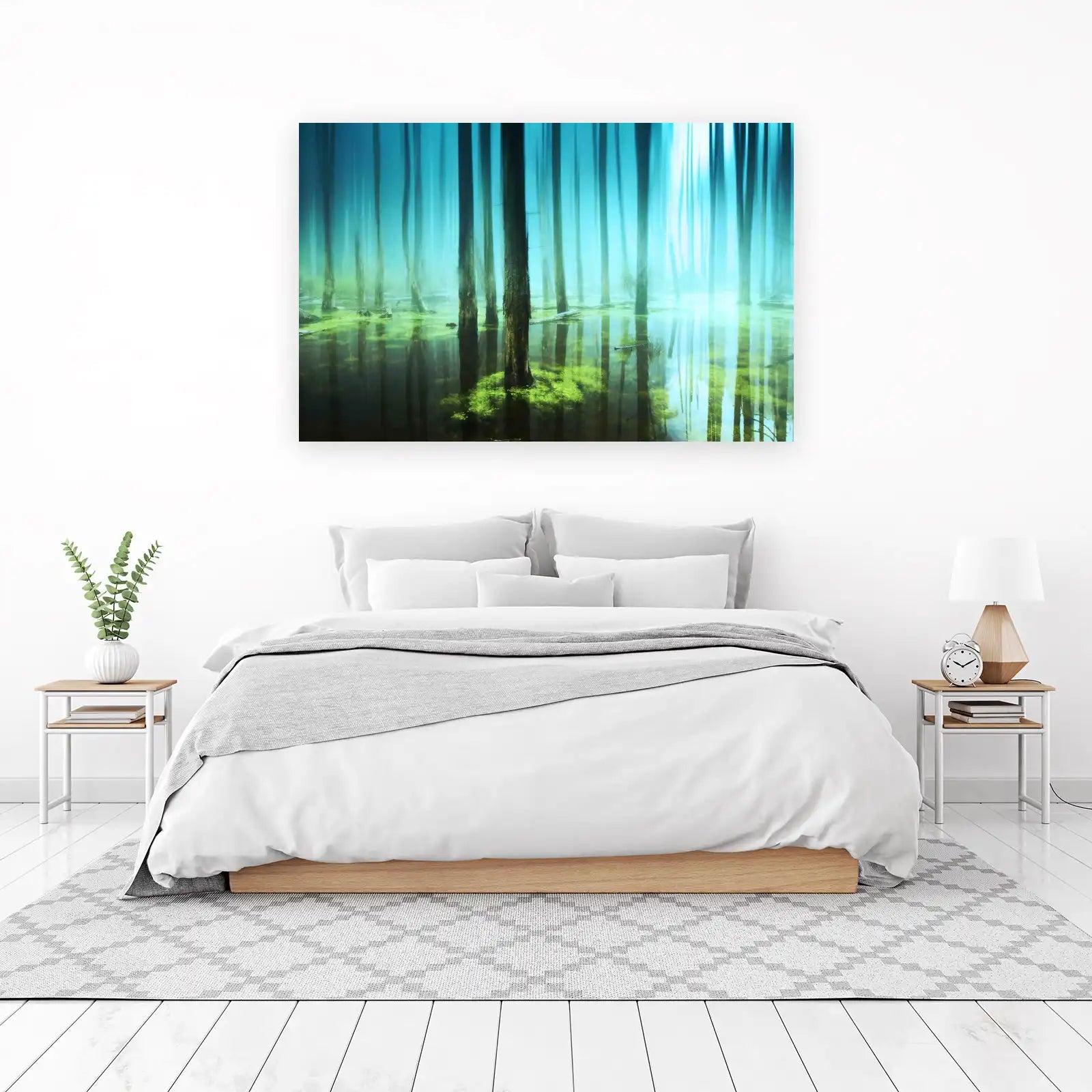 Misty Forest Serenity Wall Art