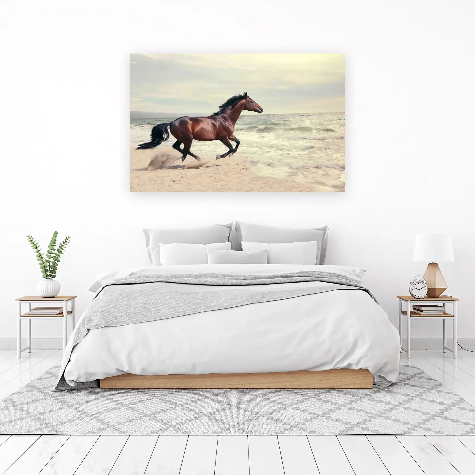 Majestic Horse Gallop Beach Wall Art