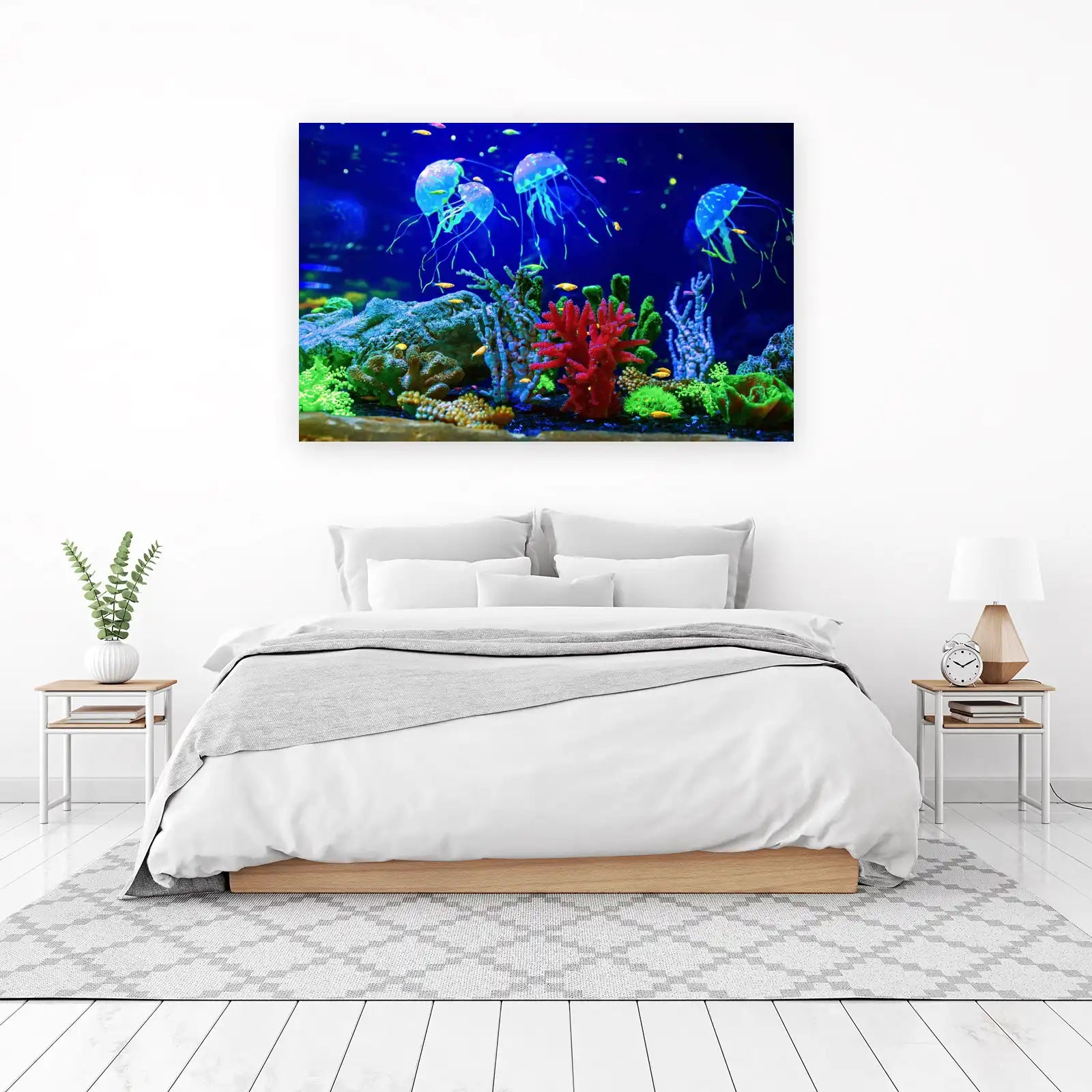 Vibrant Jellyfish & Coral Reef Wall Art
