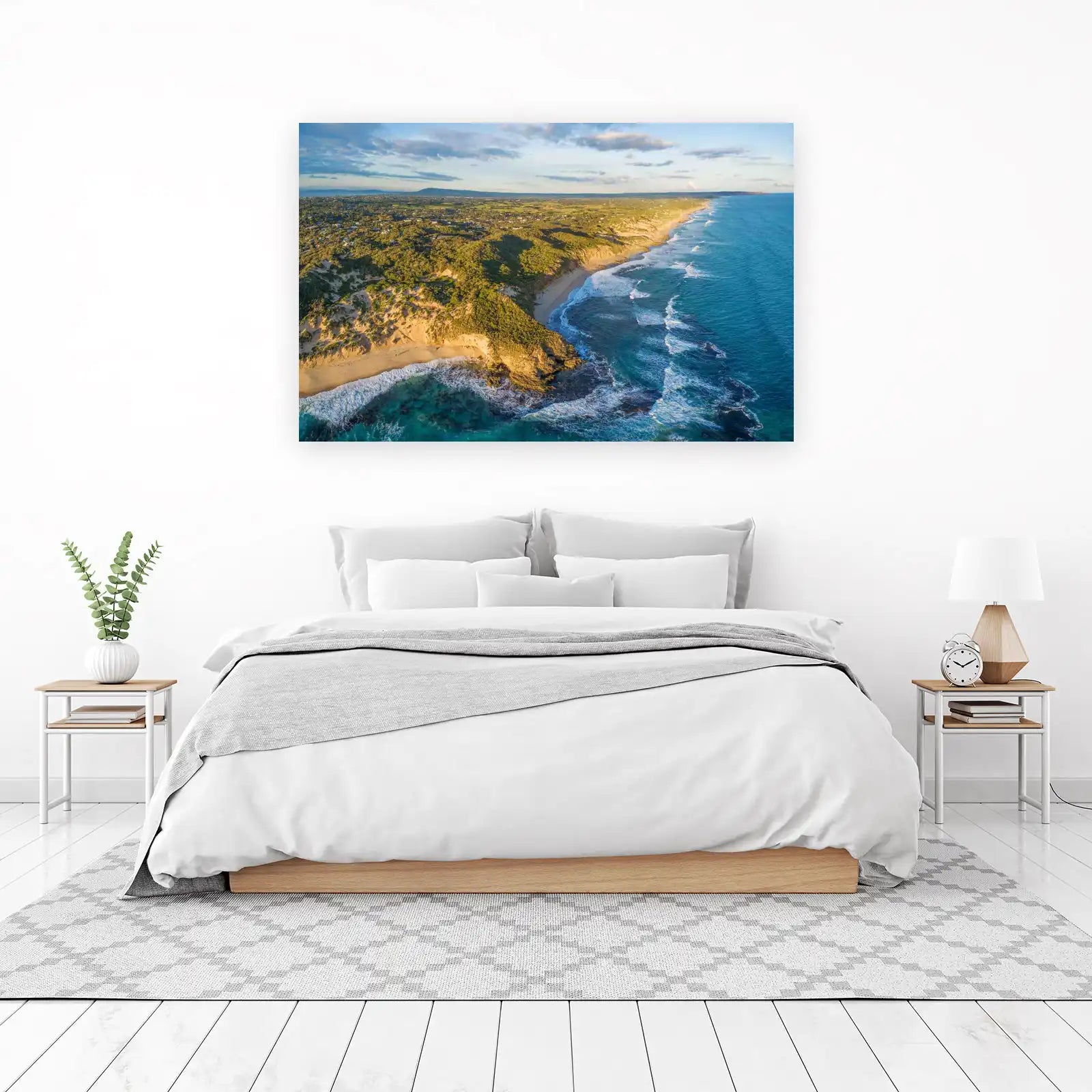 Coastal Serenity Aerial Landscape Wall Art