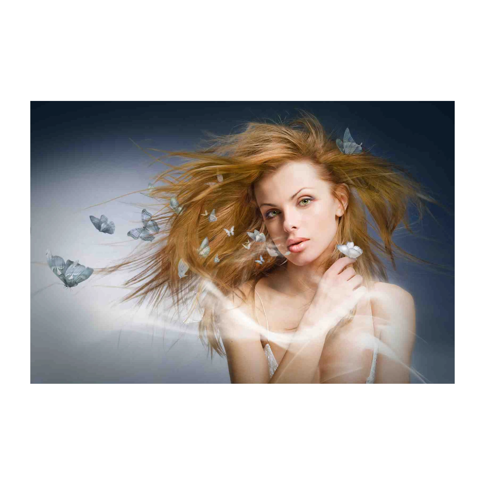 Ethereal Butterfly Dream Woman Wall Art