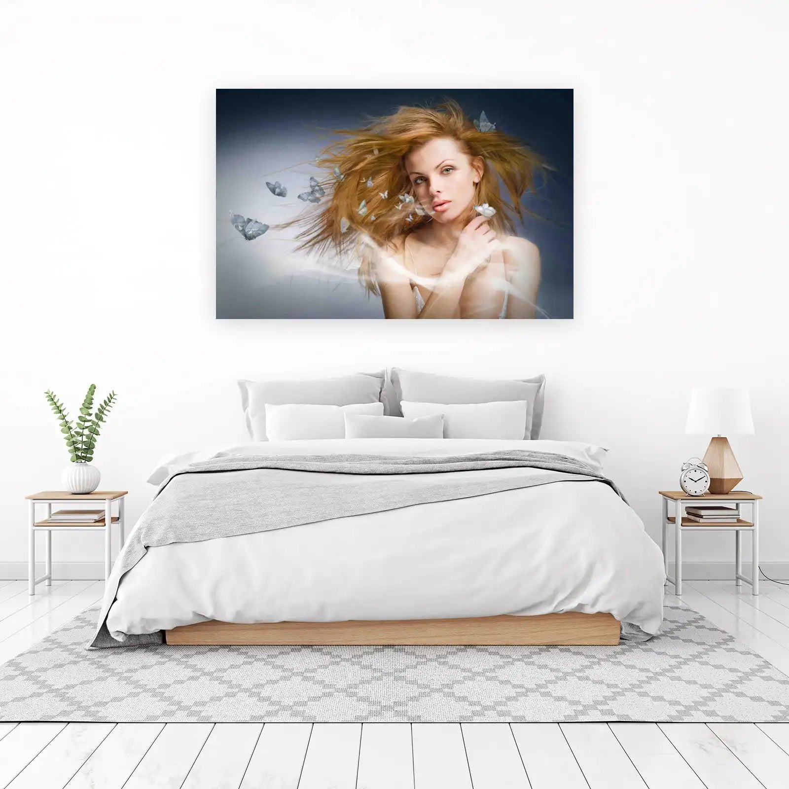Ethereal Butterfly Dream Woman Wall Art