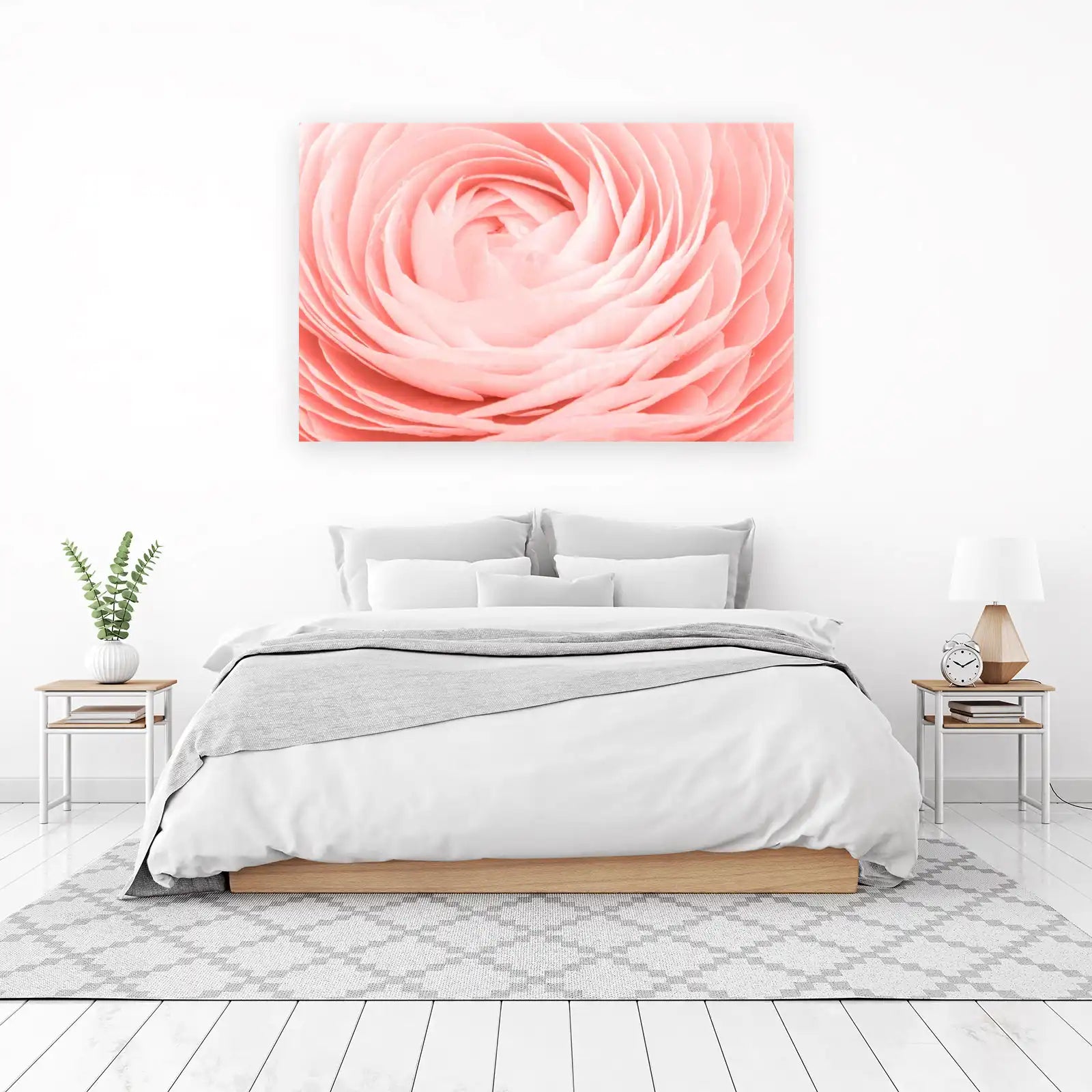 Soft Pink Ranunculus Floral Wall Art
