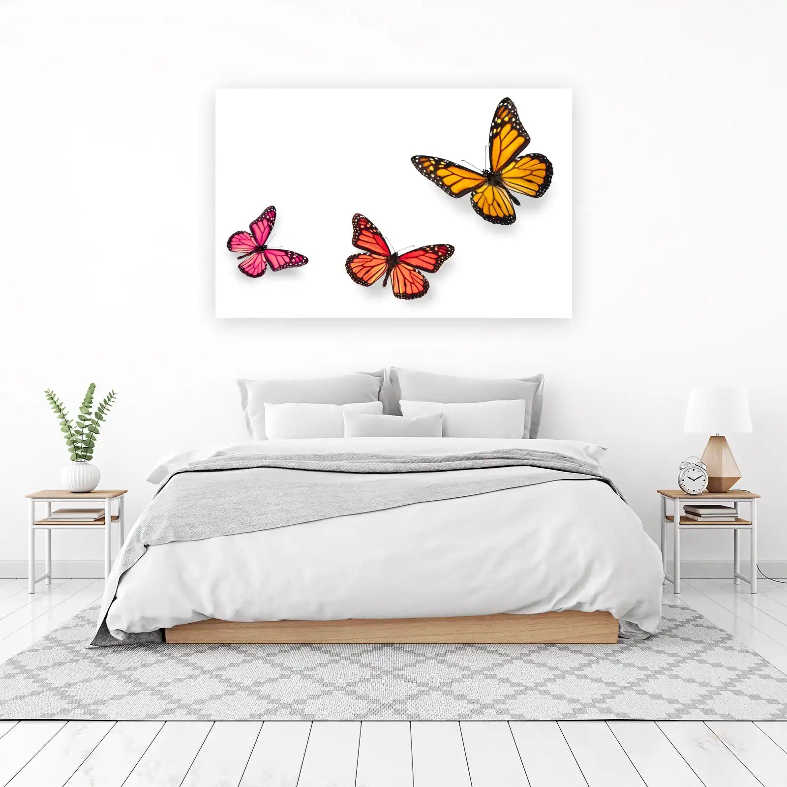 Vibrant Butterfly Trio Wall Art