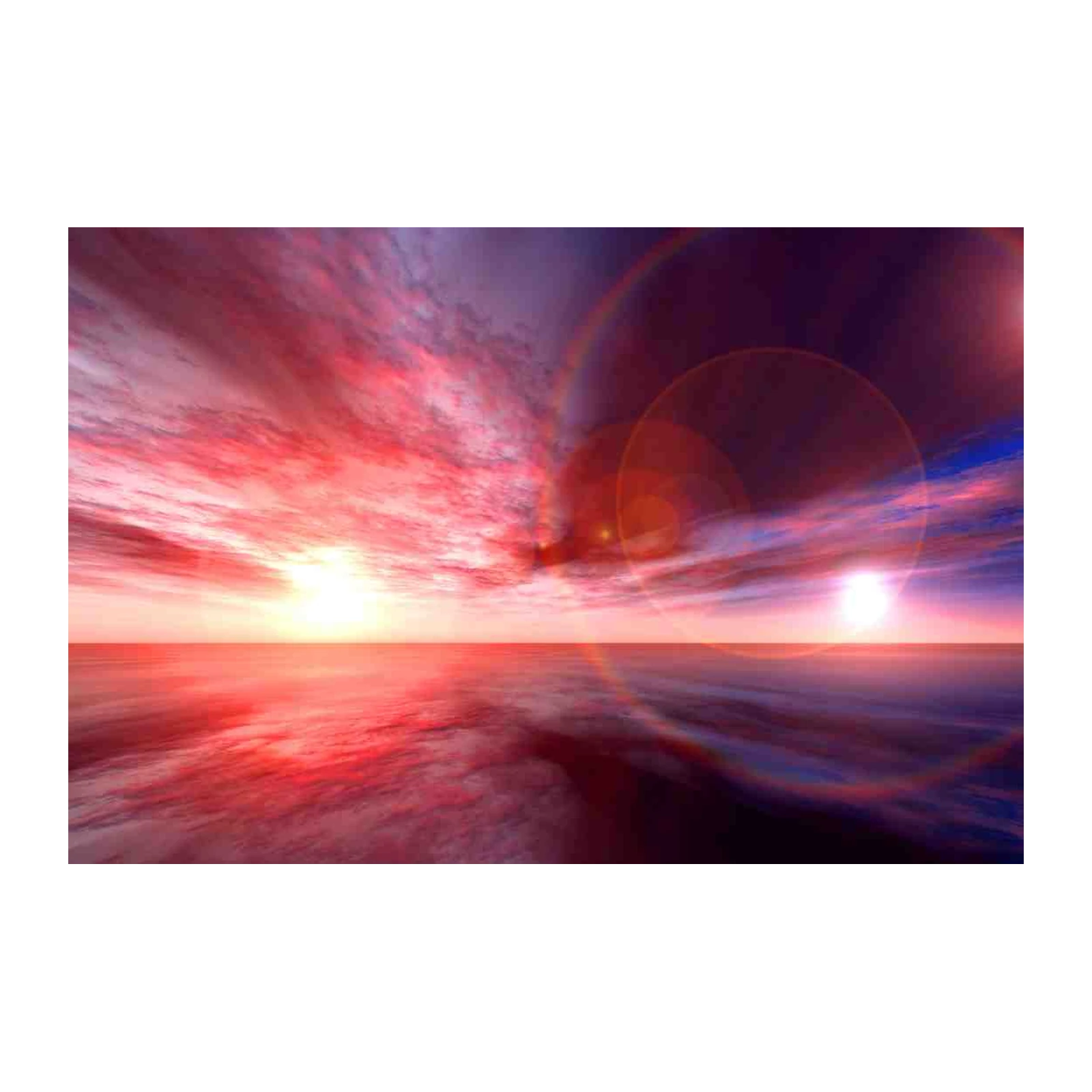 Vibrant Sunset Ocean Panorama Wall Art