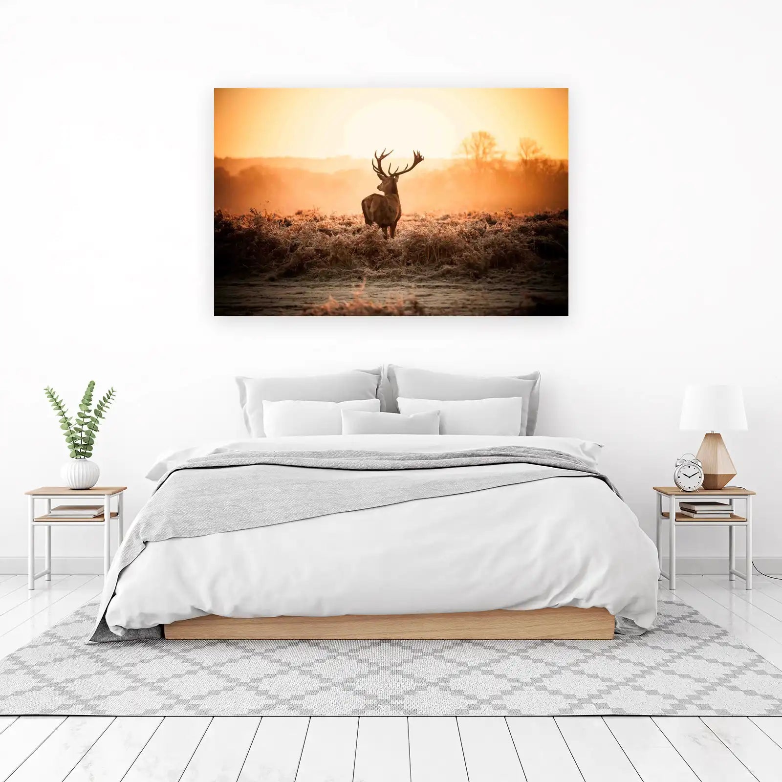 Majestic Stag Sunset Wildlife Wall Art
