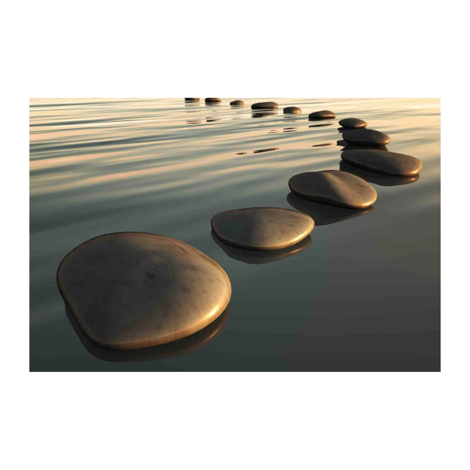 Serene Stepping Stones Zen Wall Art
