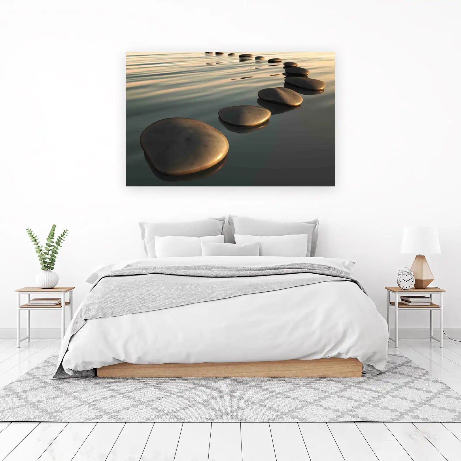 Serene Stepping Stones Zen Wall Art
