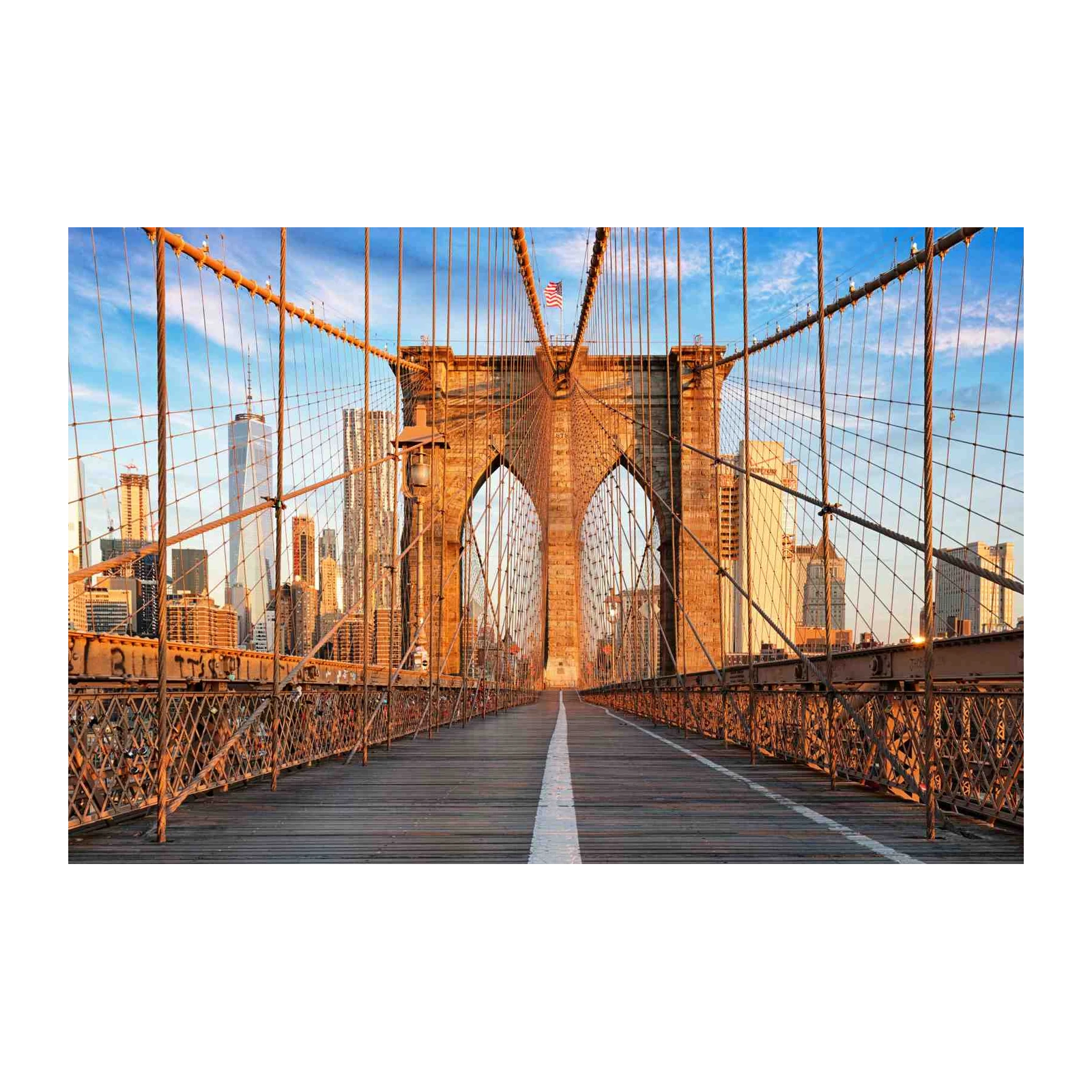 Iconic Brooklyn Bridge NYC Skyline Wall Art