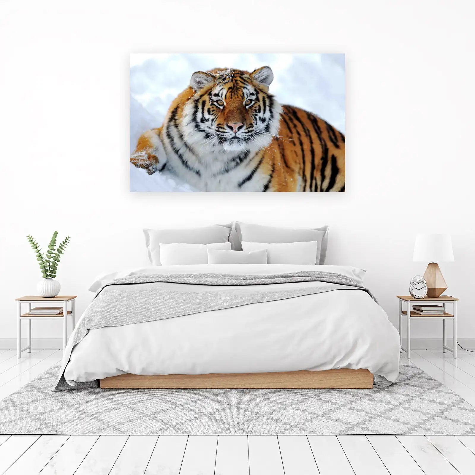 Majestic Snow Tiger Wall Art