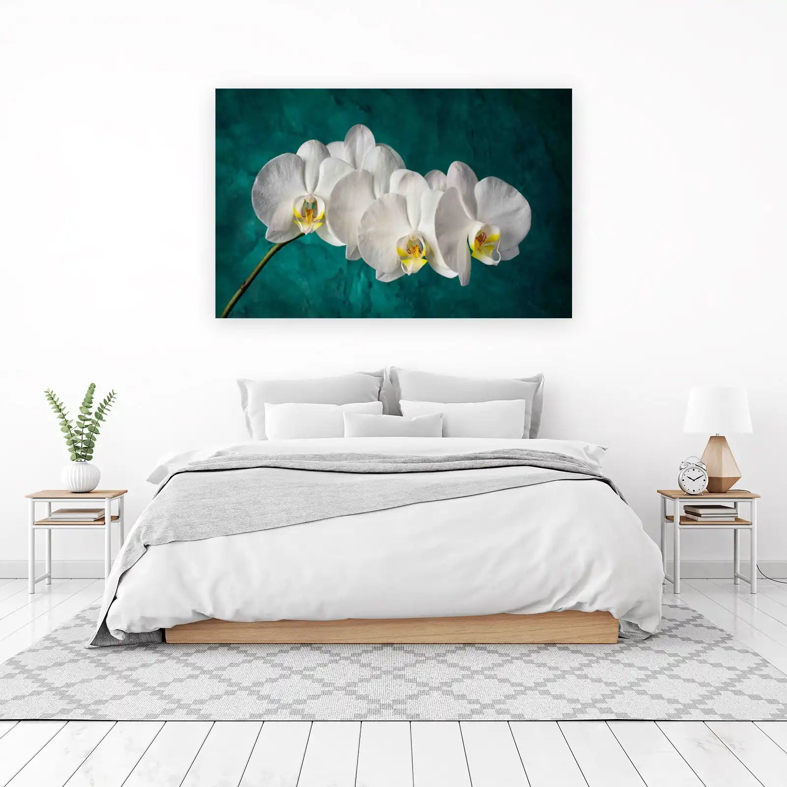 Elegant White Orchid Floral Art Wall Art