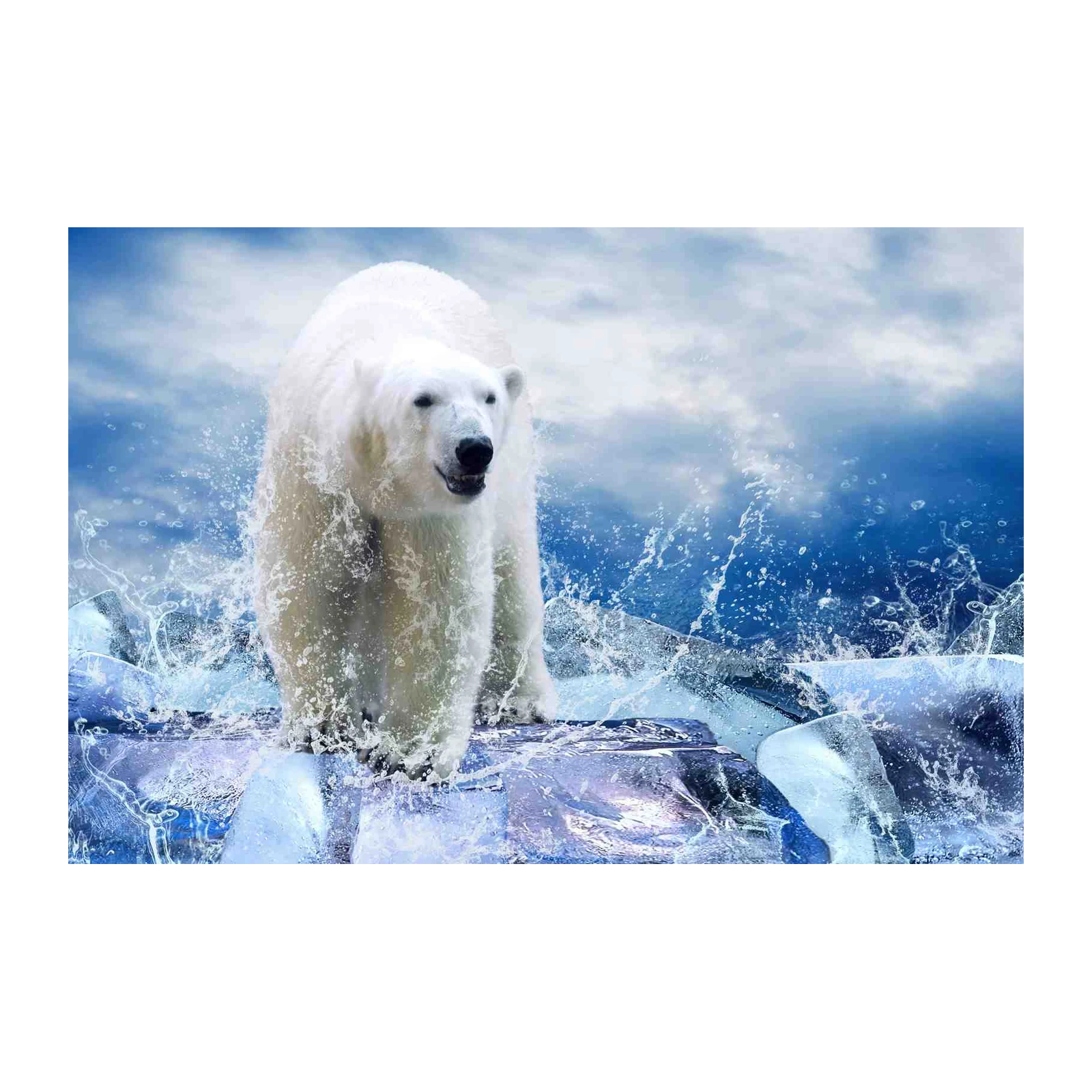 Majestic Polar Bear on Ice Wall Art