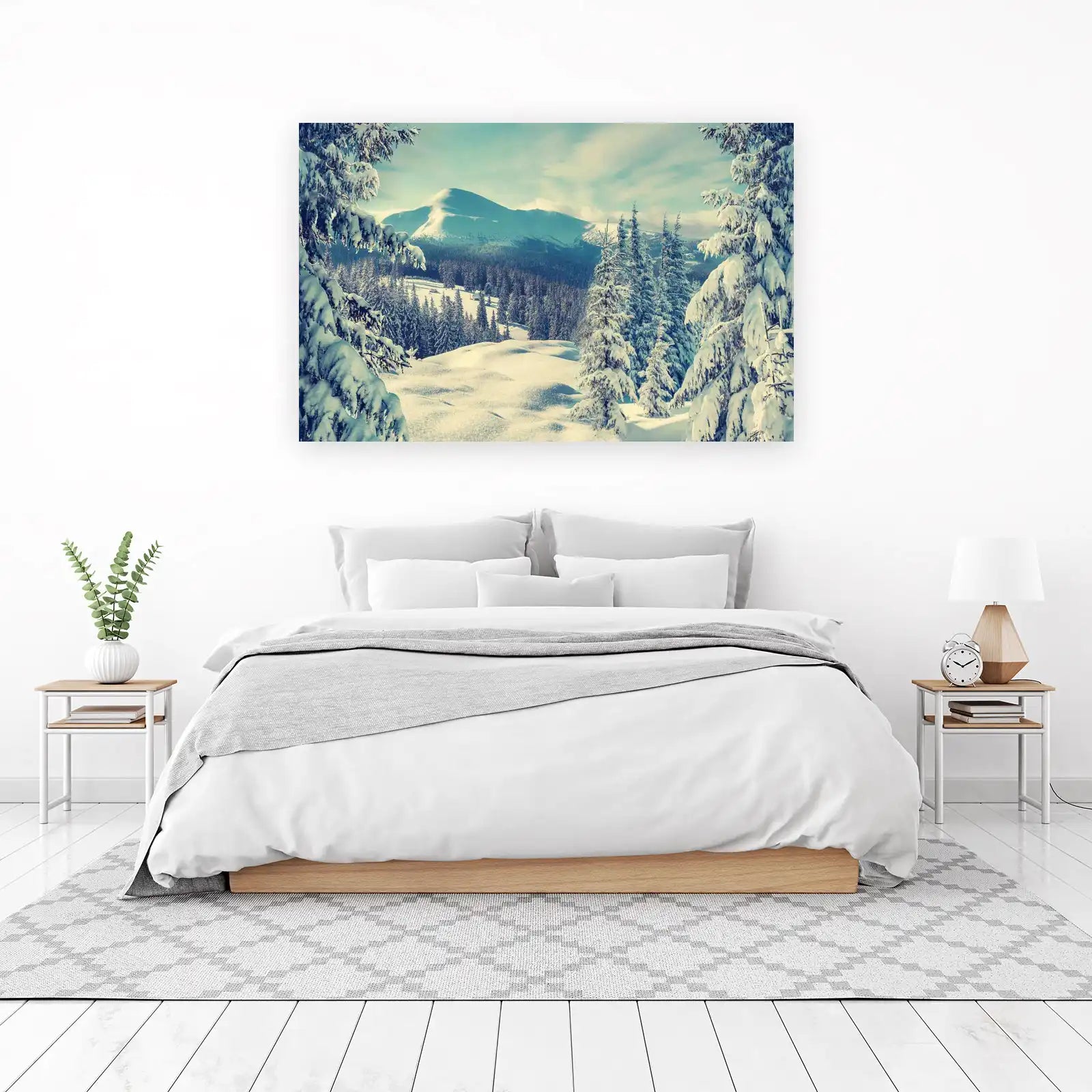 Tranquil Winter Landscape Snow Forest Wall Art