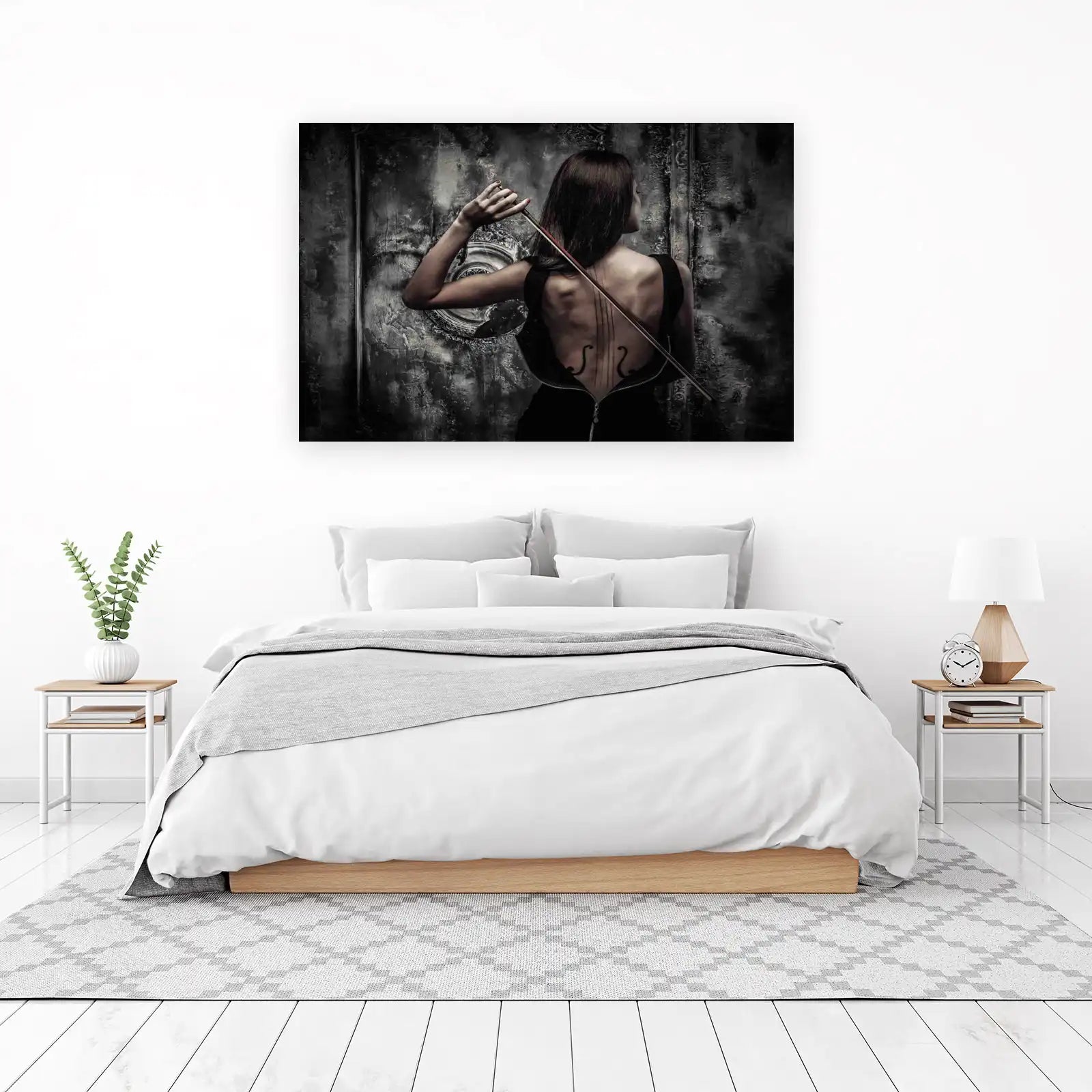 Gothic Violinist Portrait Wall Art