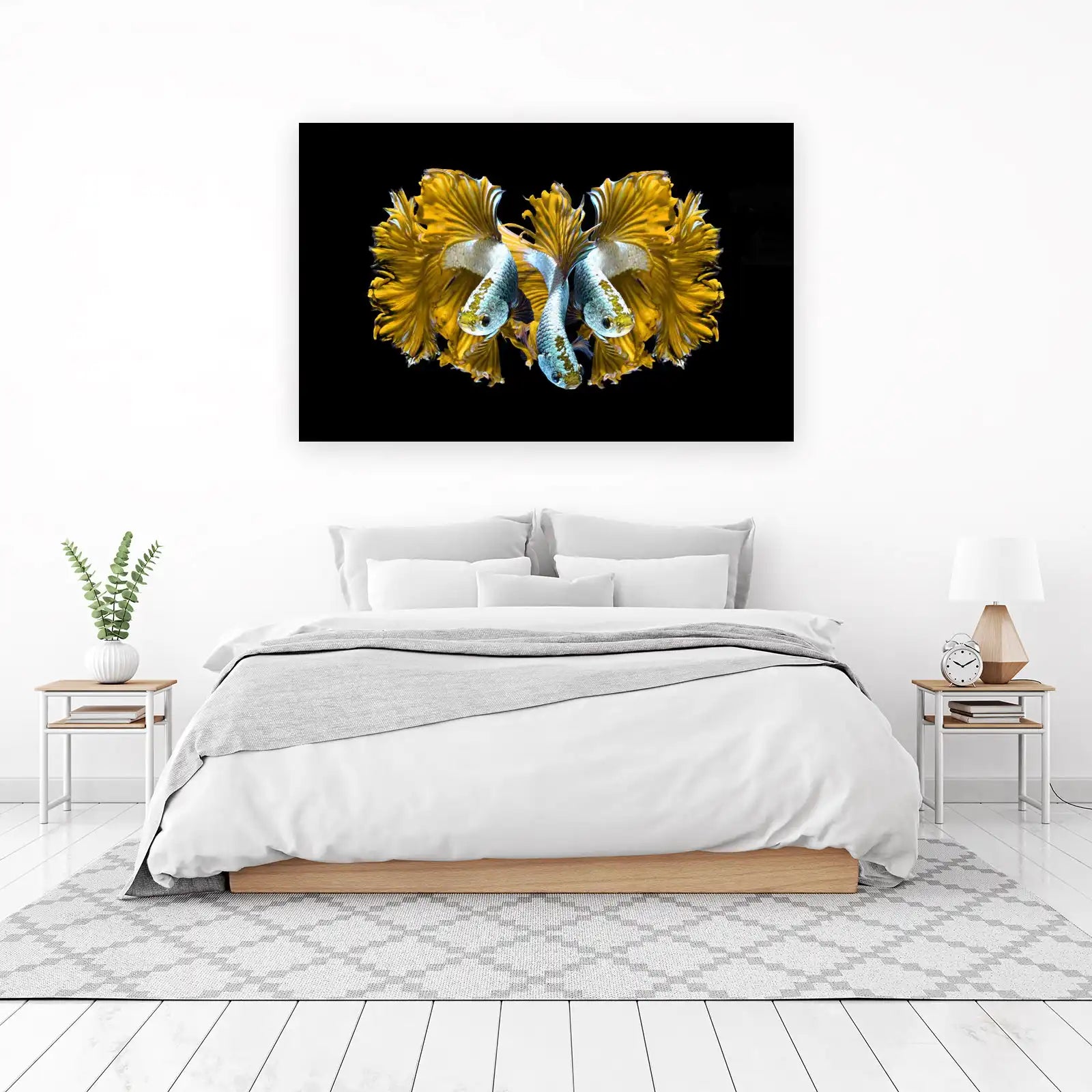 Golden Betta Fish Serenity Wall Art