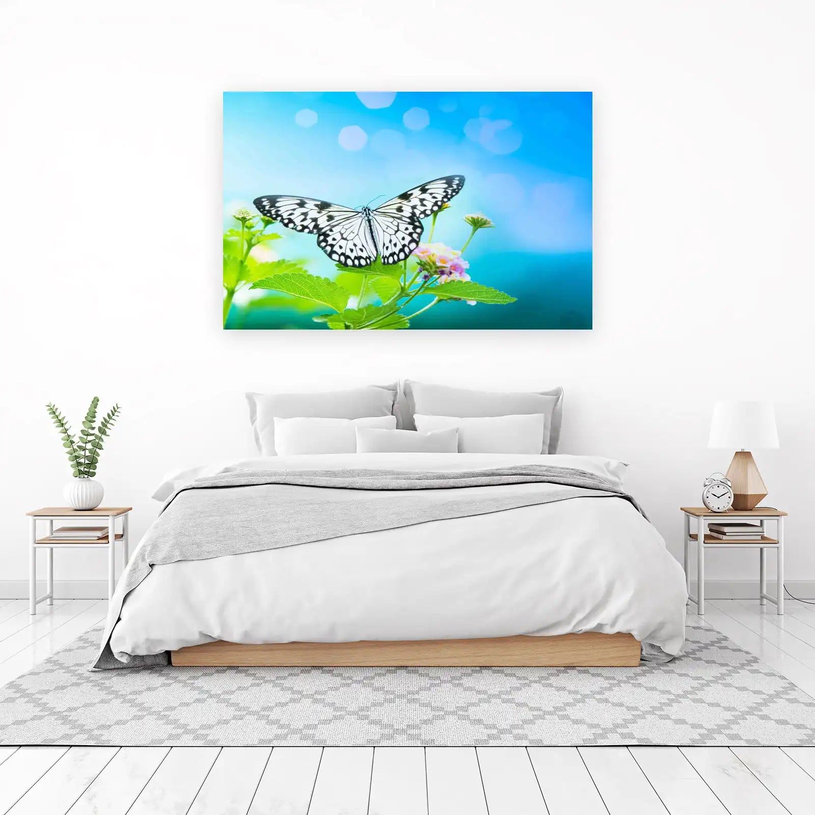 Serene Butterfly & Floral Bokeh Wall Art