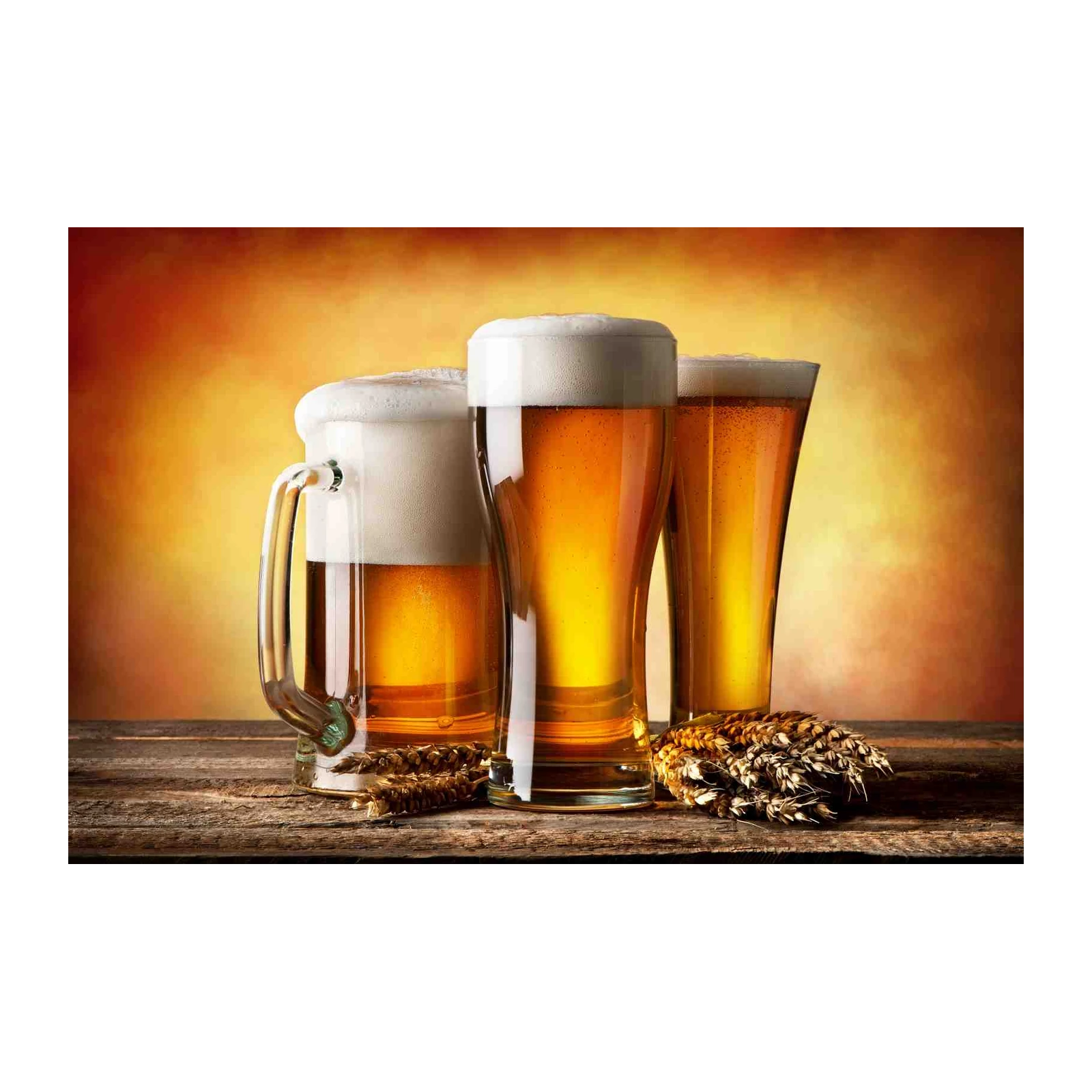 Refreshing Beer Glasses Still Life Wall Art